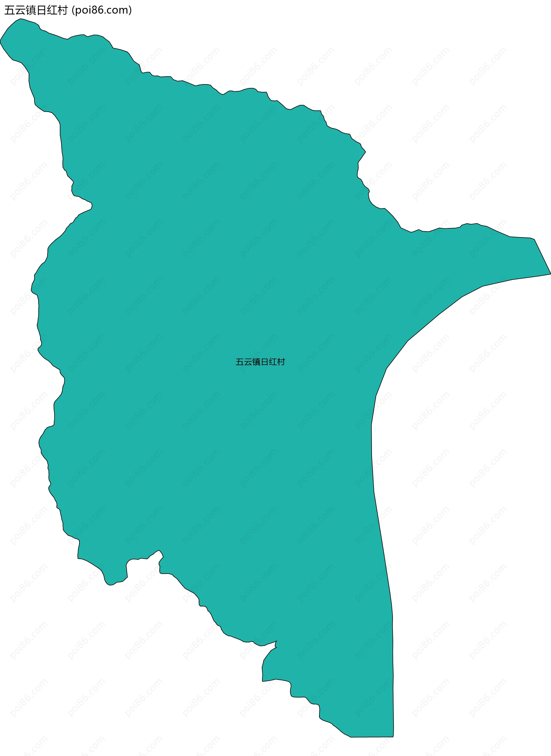 五云镇日红村边界地图