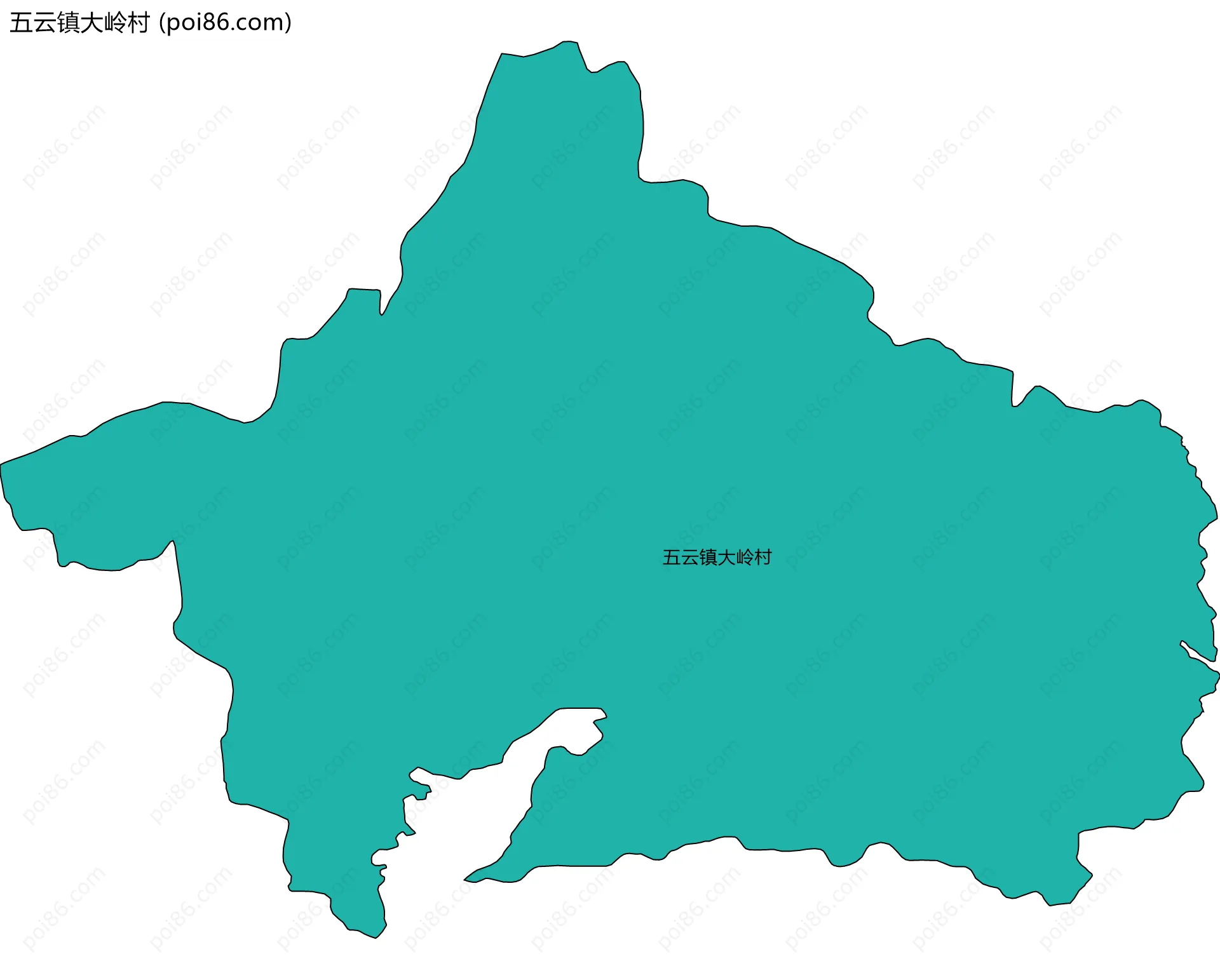 五云镇大岭村边界地图