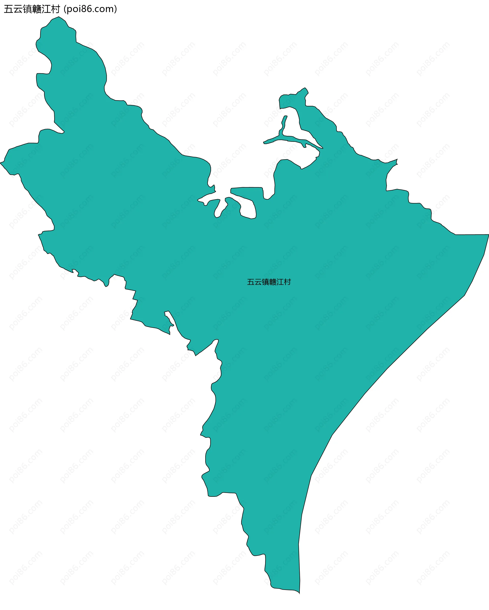 五云镇赣江村边界地图