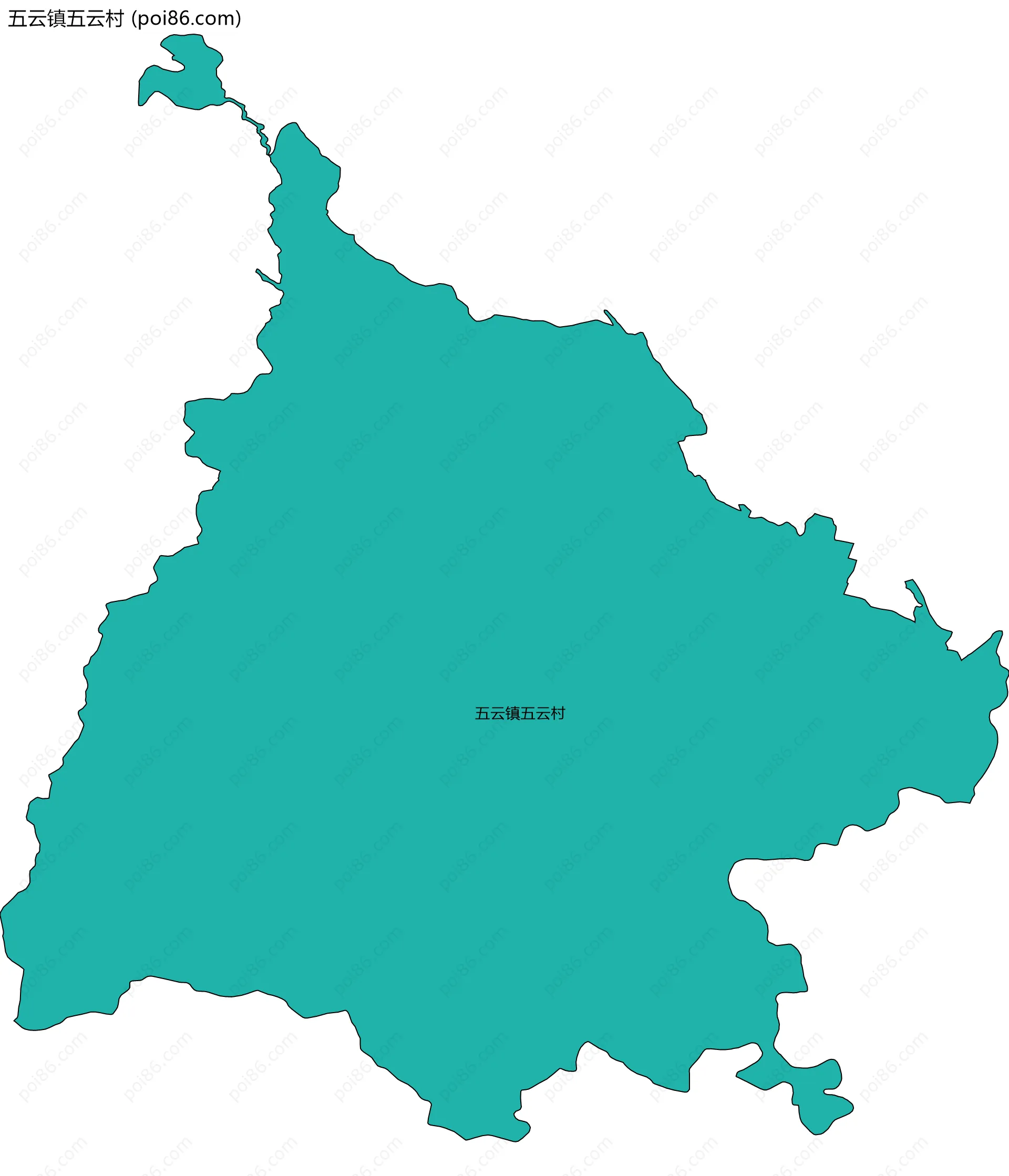五云镇五云村边界地图