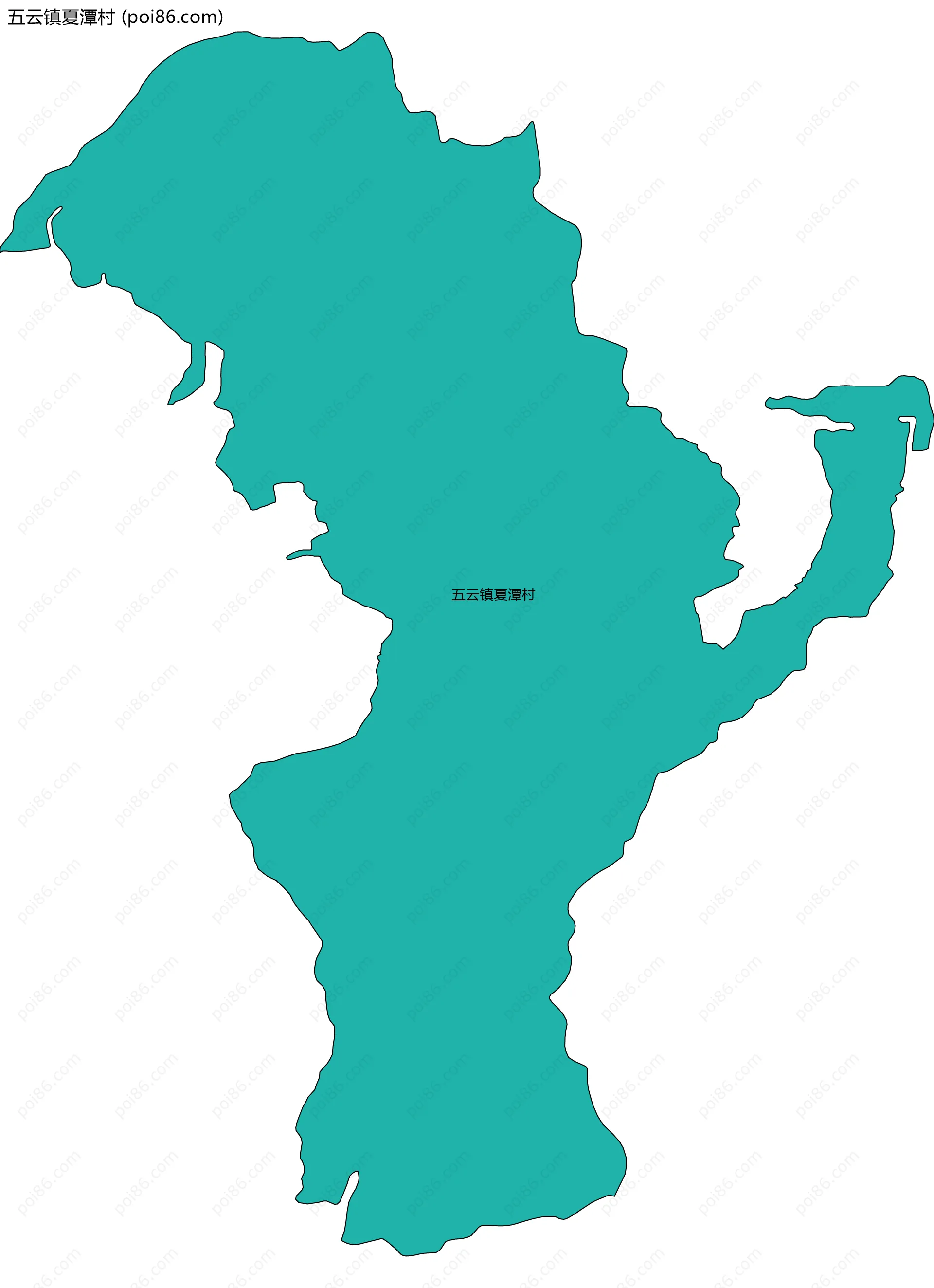五云镇夏潭村边界地图