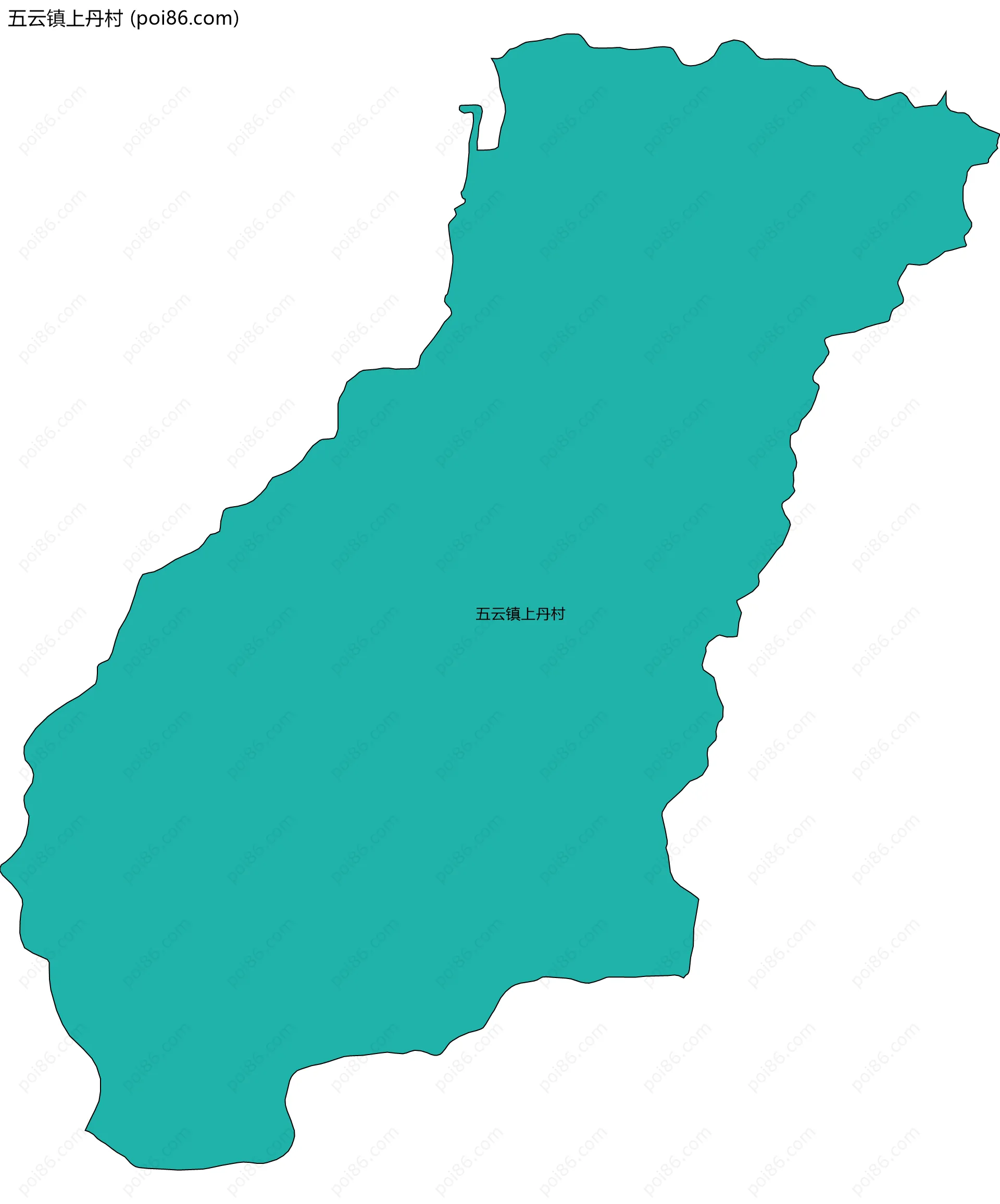 五云镇上丹村边界地图