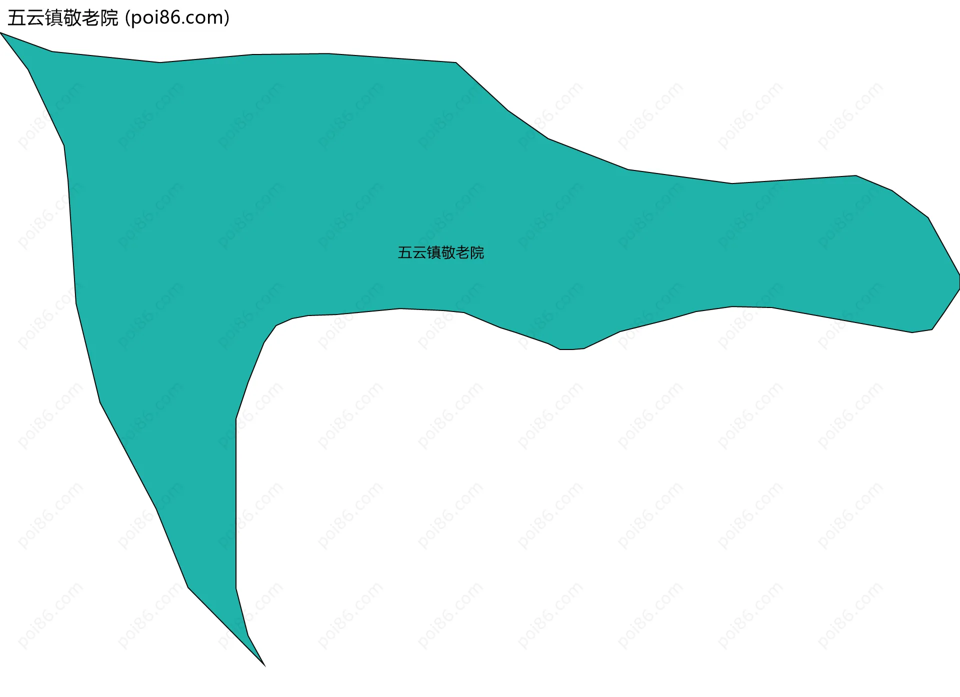 五云镇敬老院边界地图