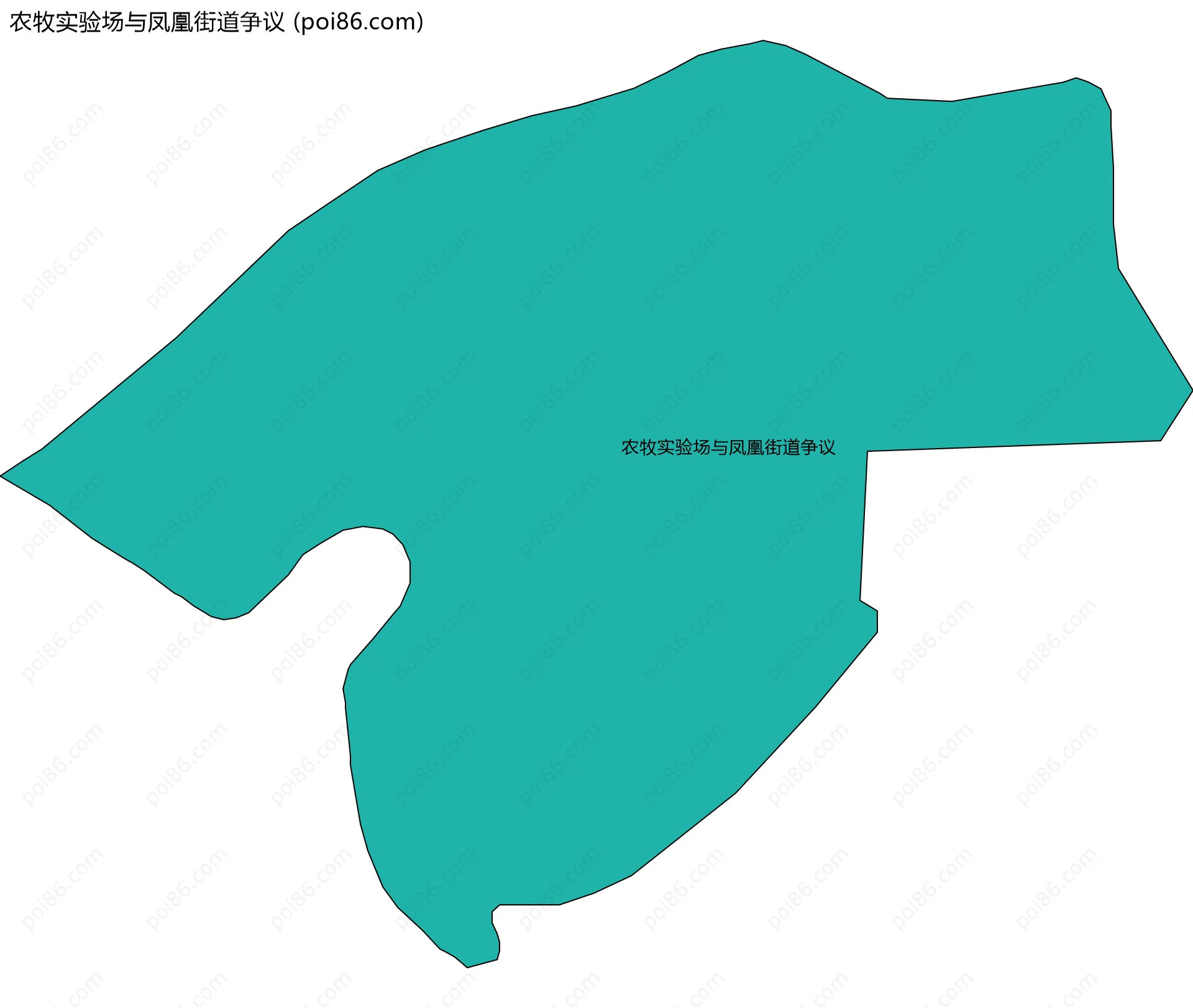 农牧实验场与凤凰街道争议边界地图