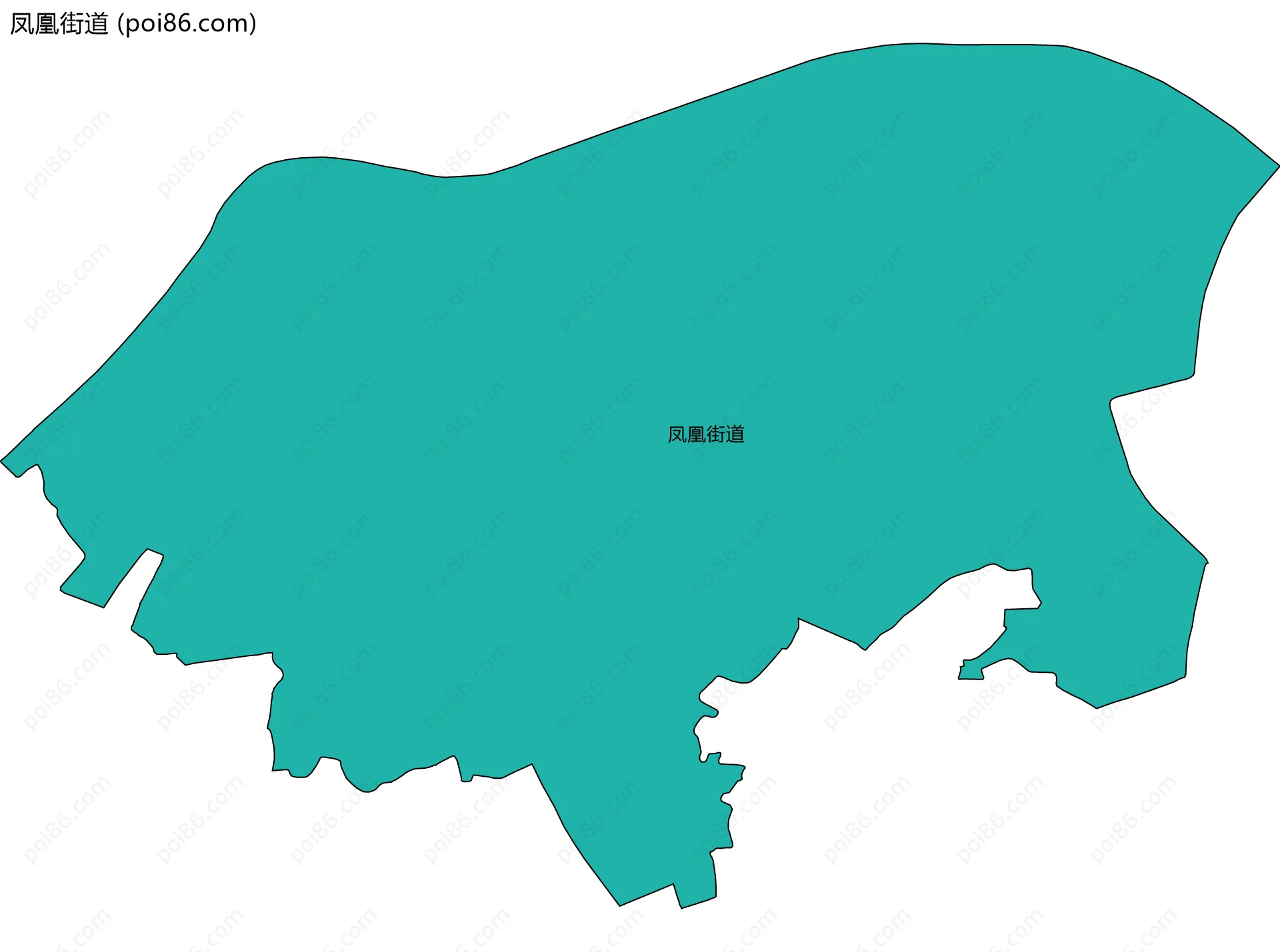 凤凰街道边界地图