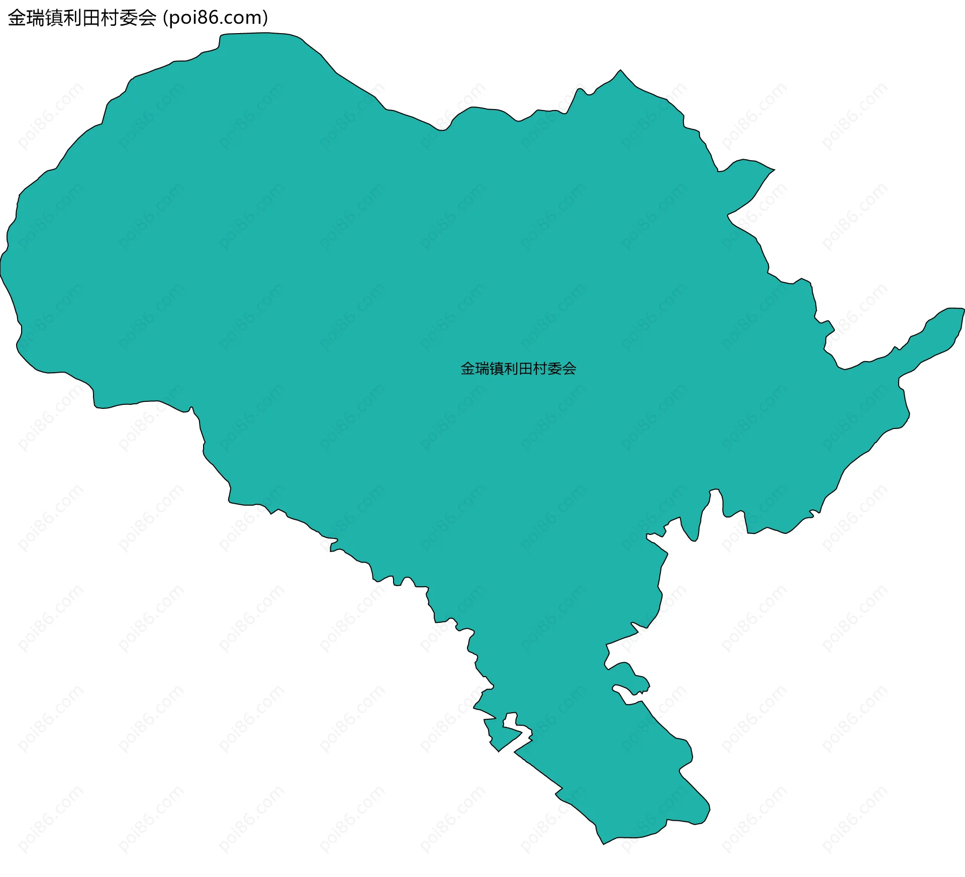 金瑞镇利田村委会边界地图