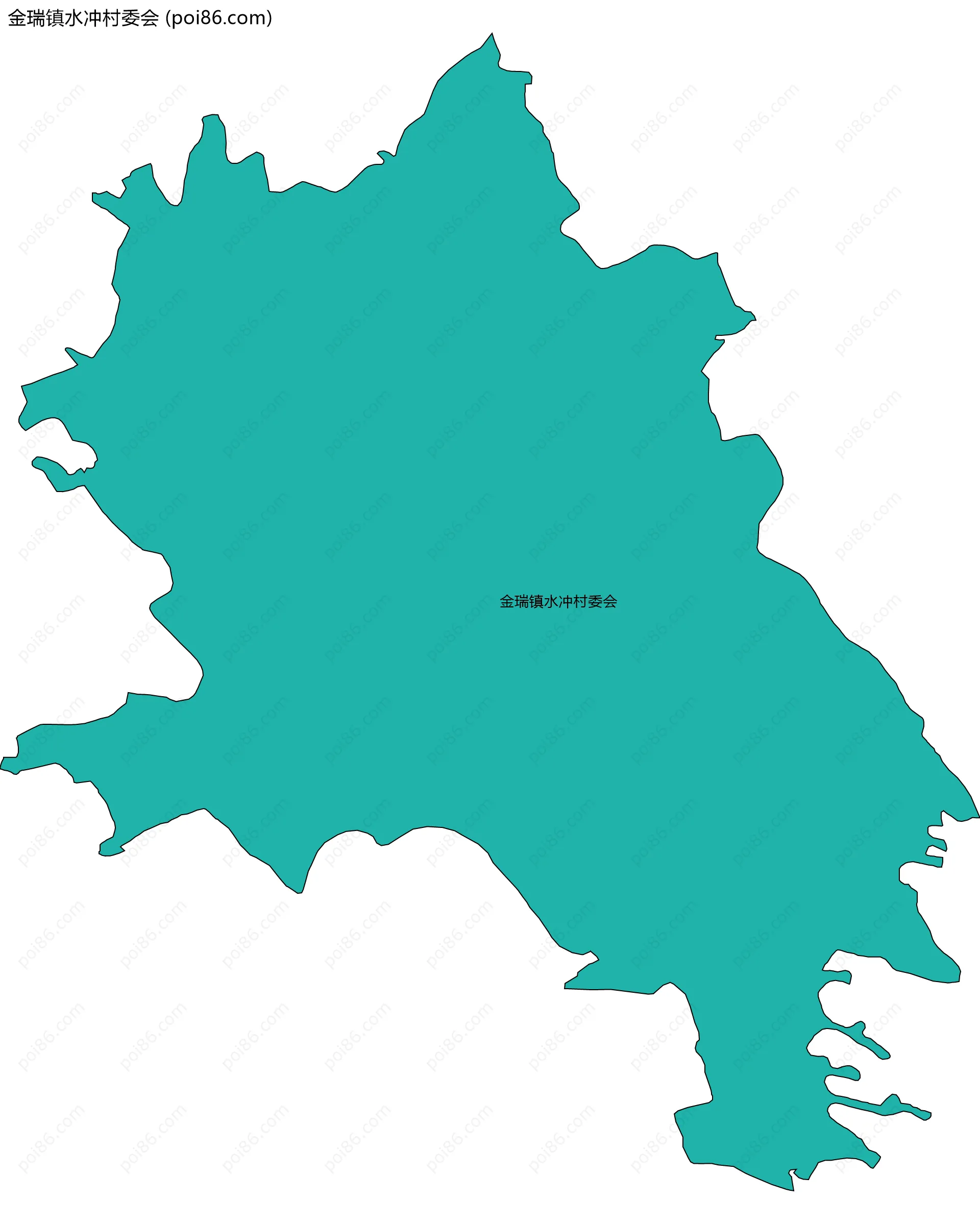 金瑞镇水冲村委会边界地图