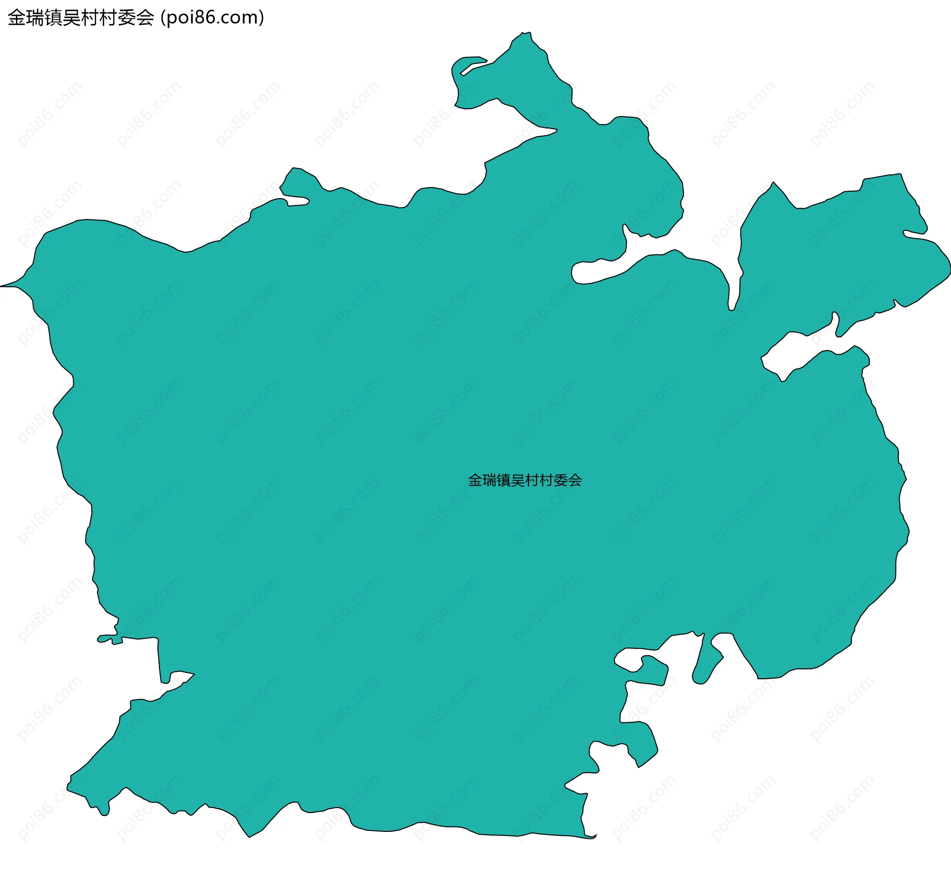 金瑞镇吴村村委会边界地图