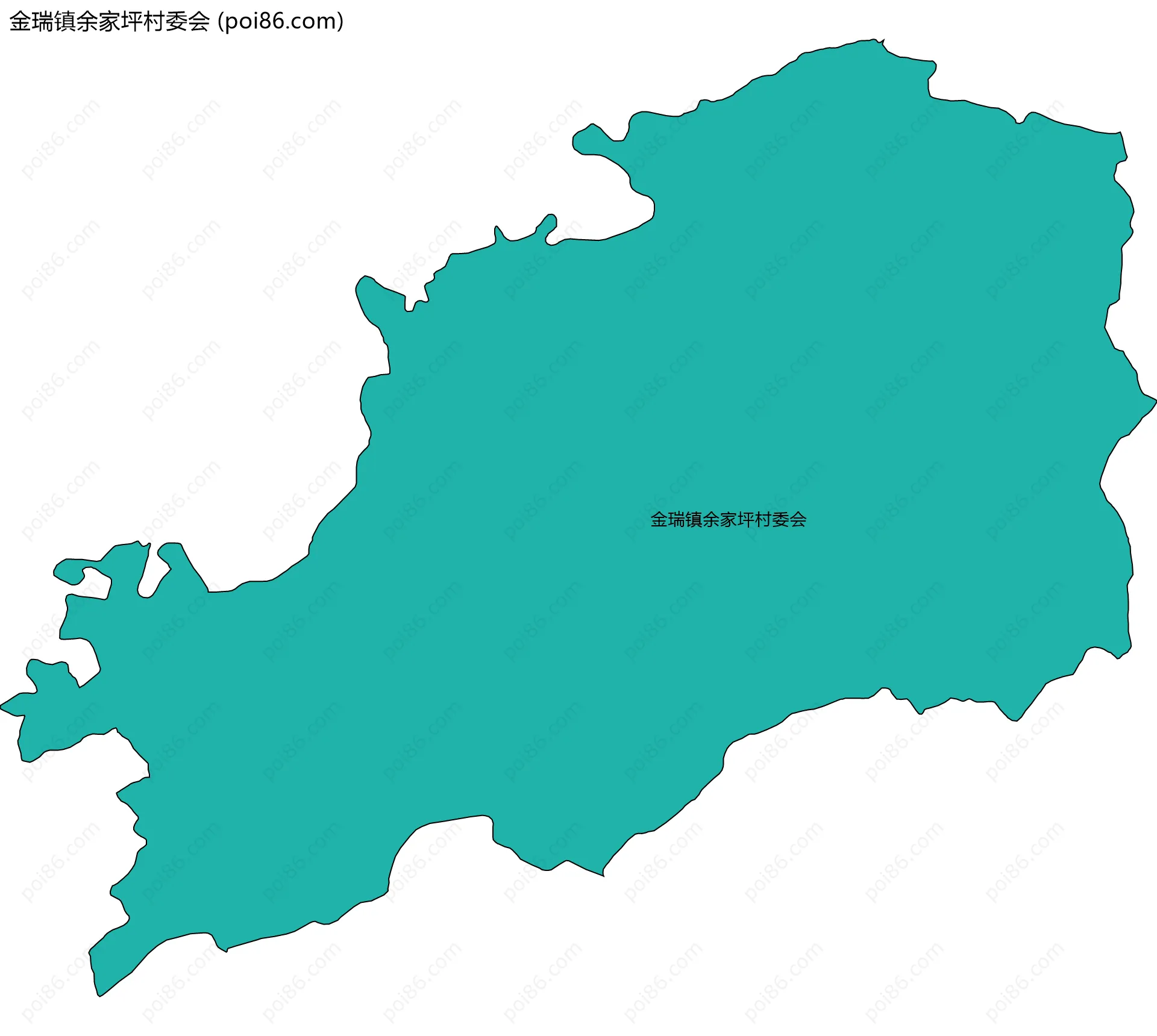 金瑞镇余家坪村委会边界地图