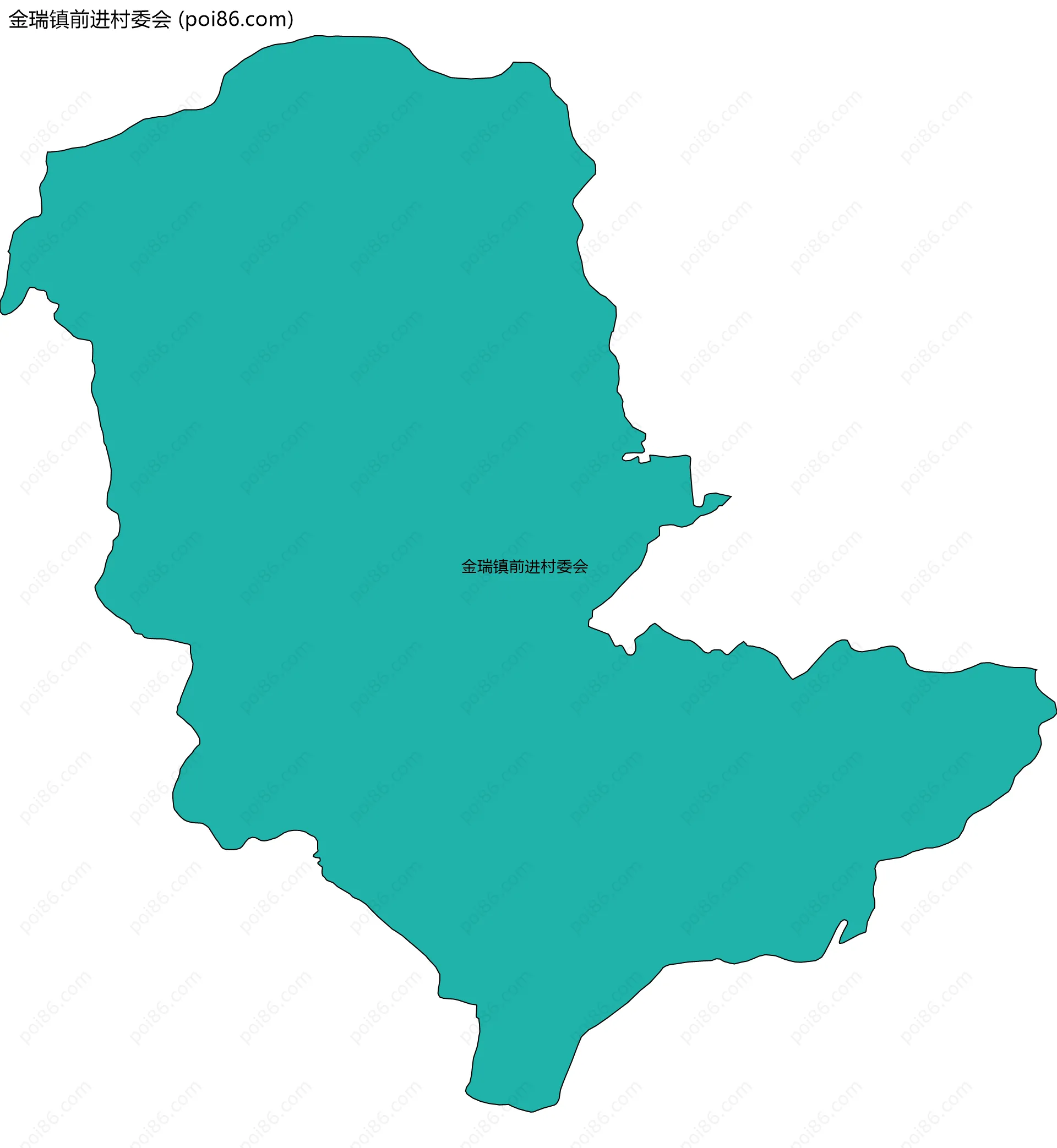 金瑞镇前进村委会边界地图