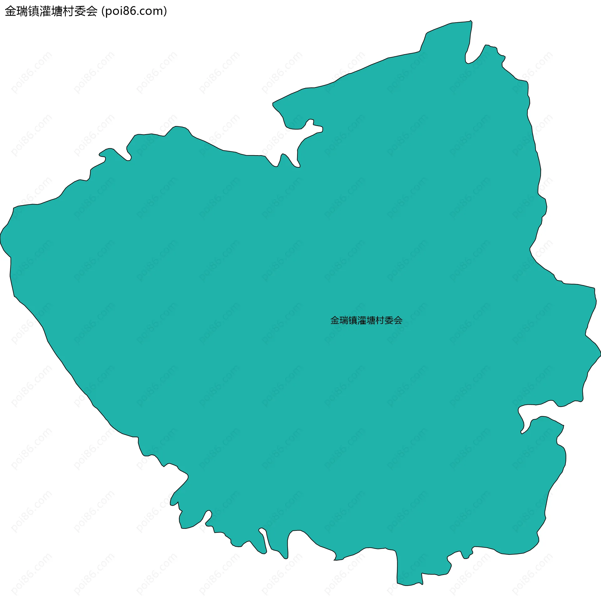 金瑞镇灌塘村委会边界地图