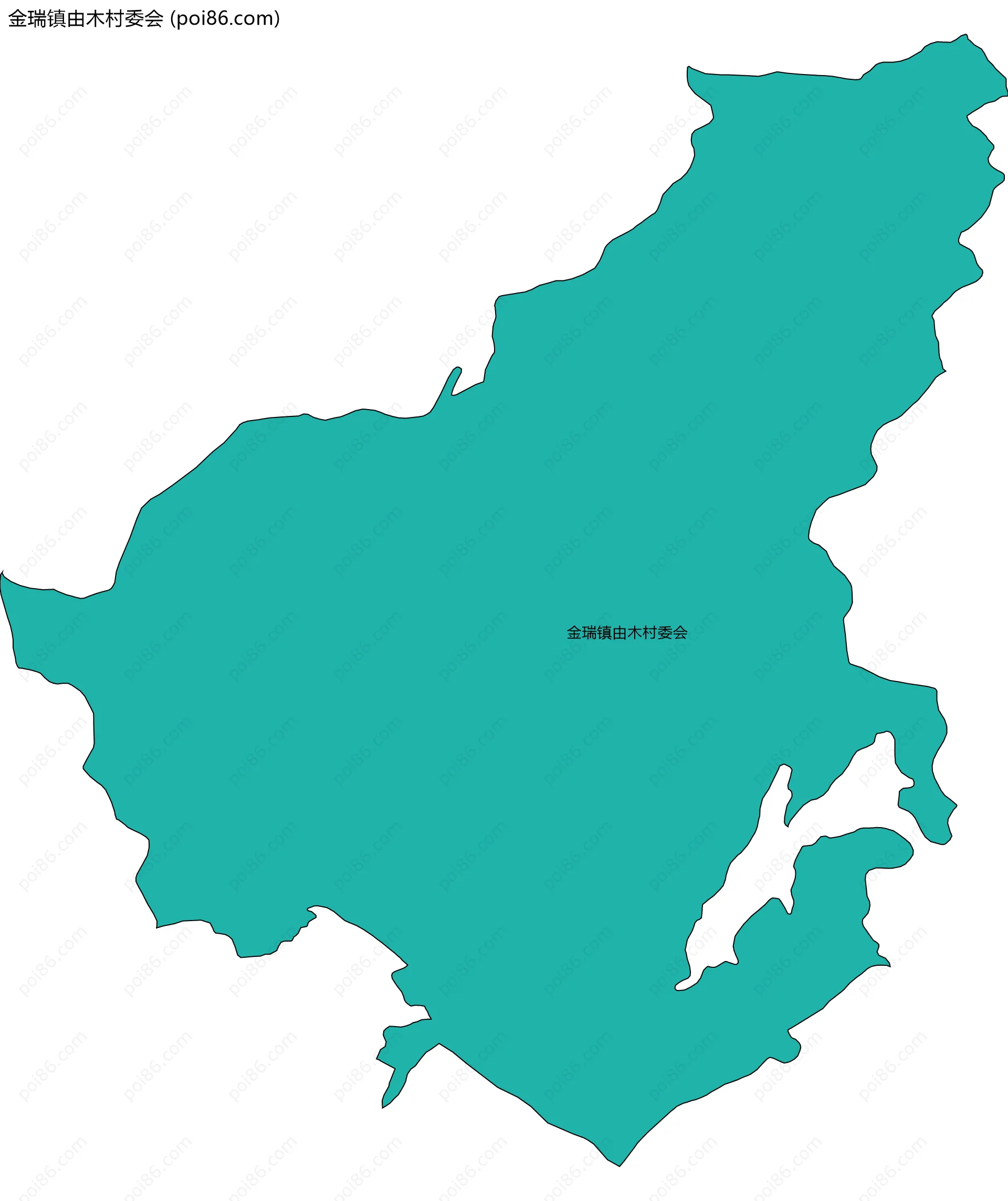 金瑞镇由木村委会边界地图