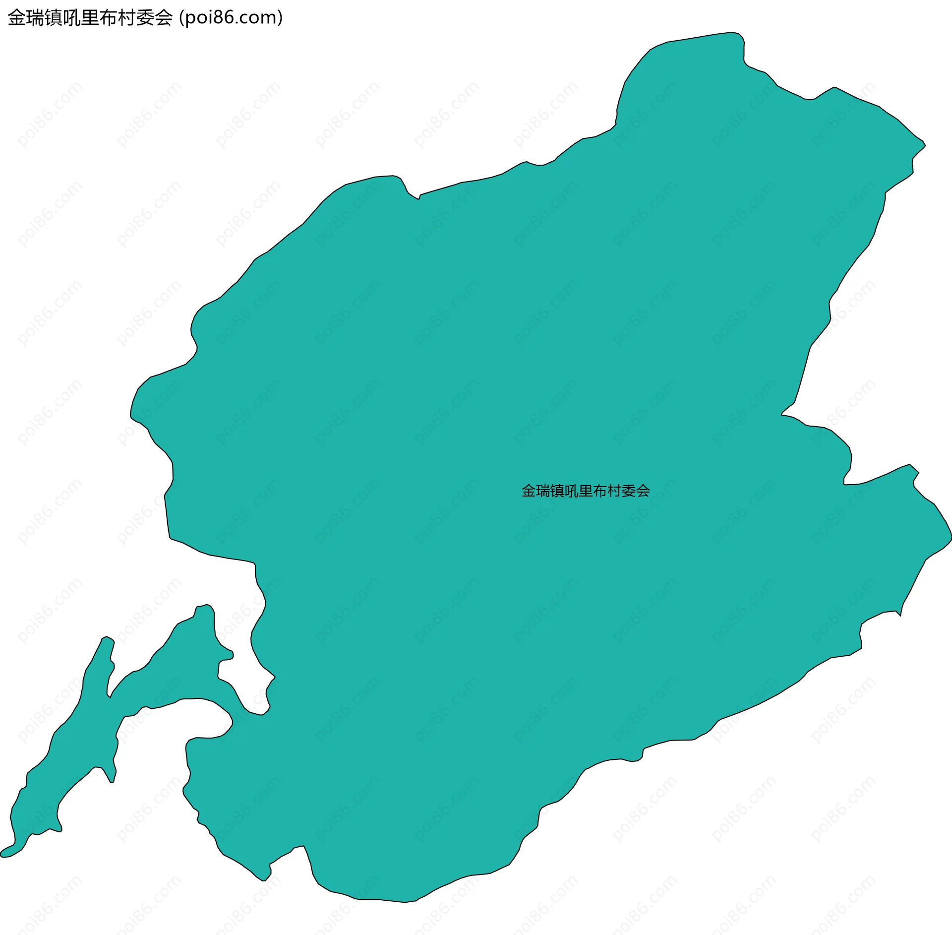 金瑞镇吼里布村委会边界地图