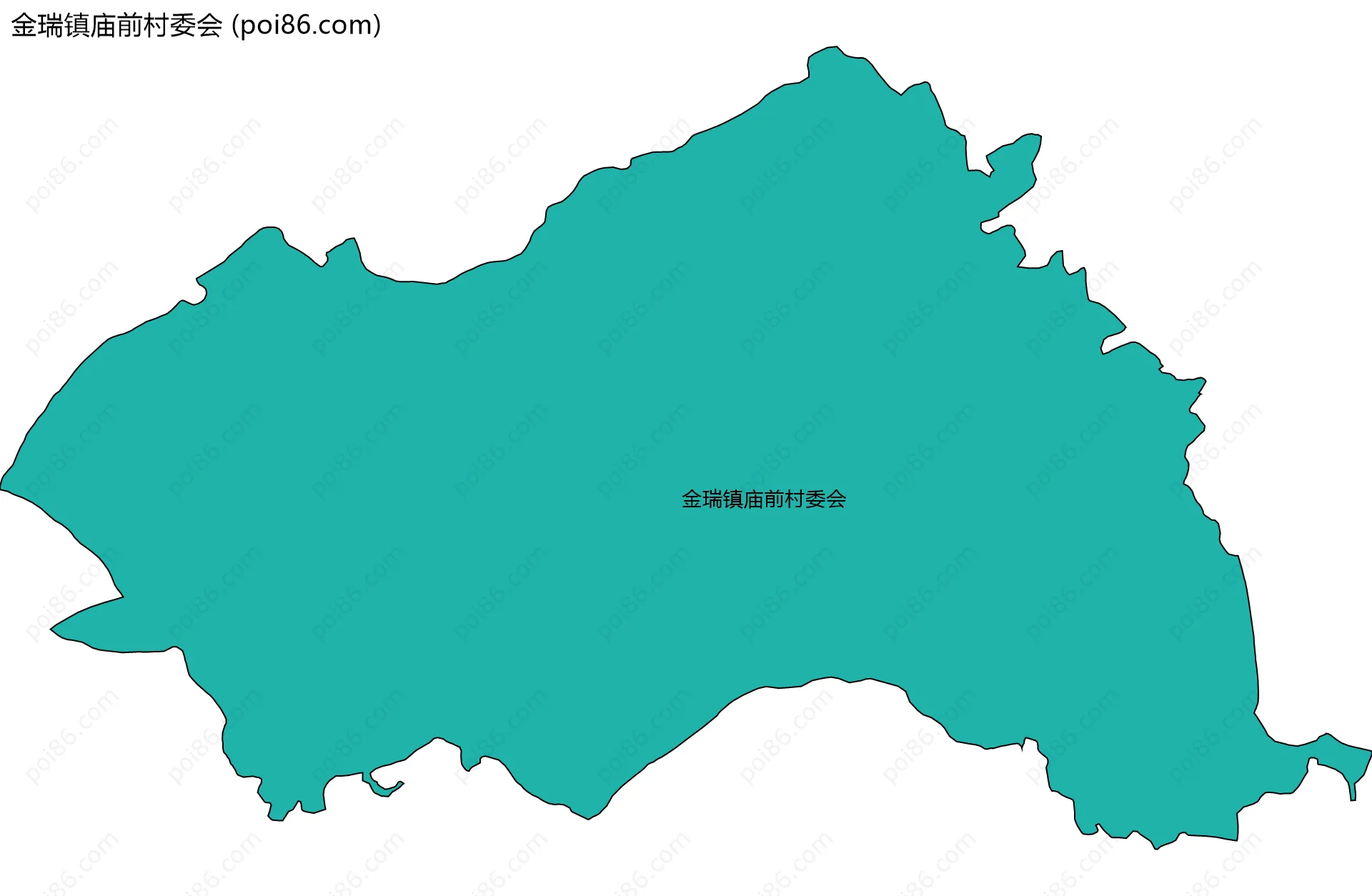 金瑞镇庙前村委会边界地图