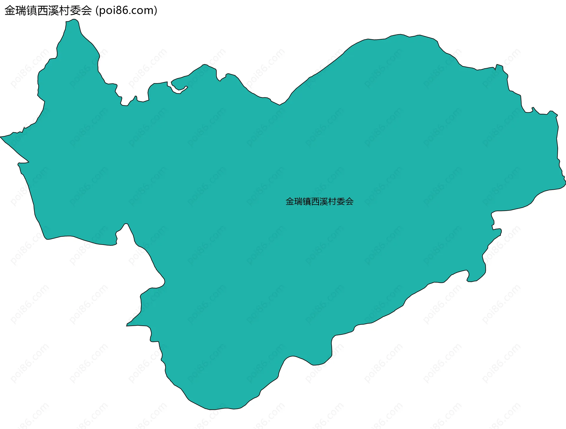 金瑞镇西溪村委会边界地图