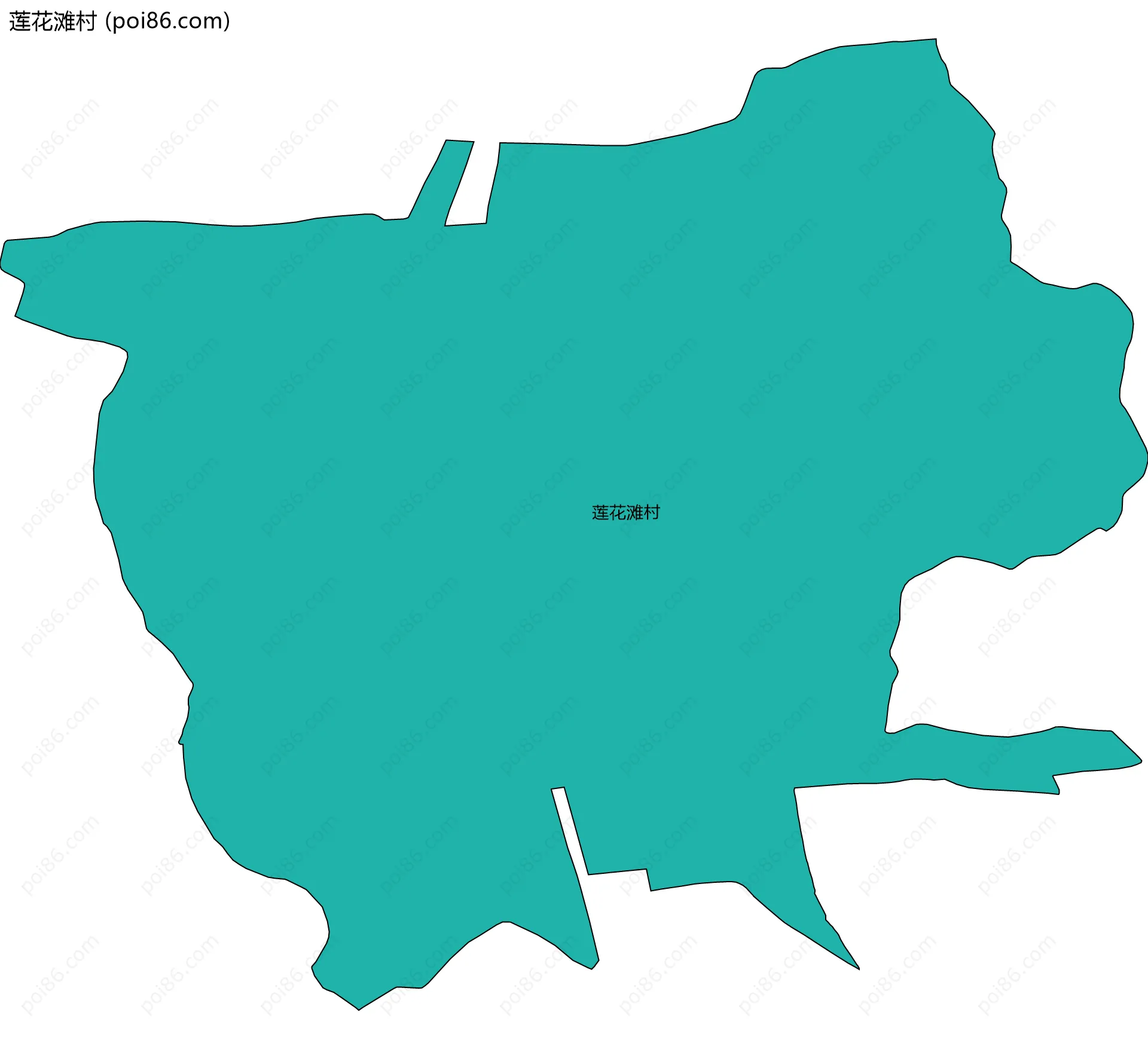莲花滩村边界地图