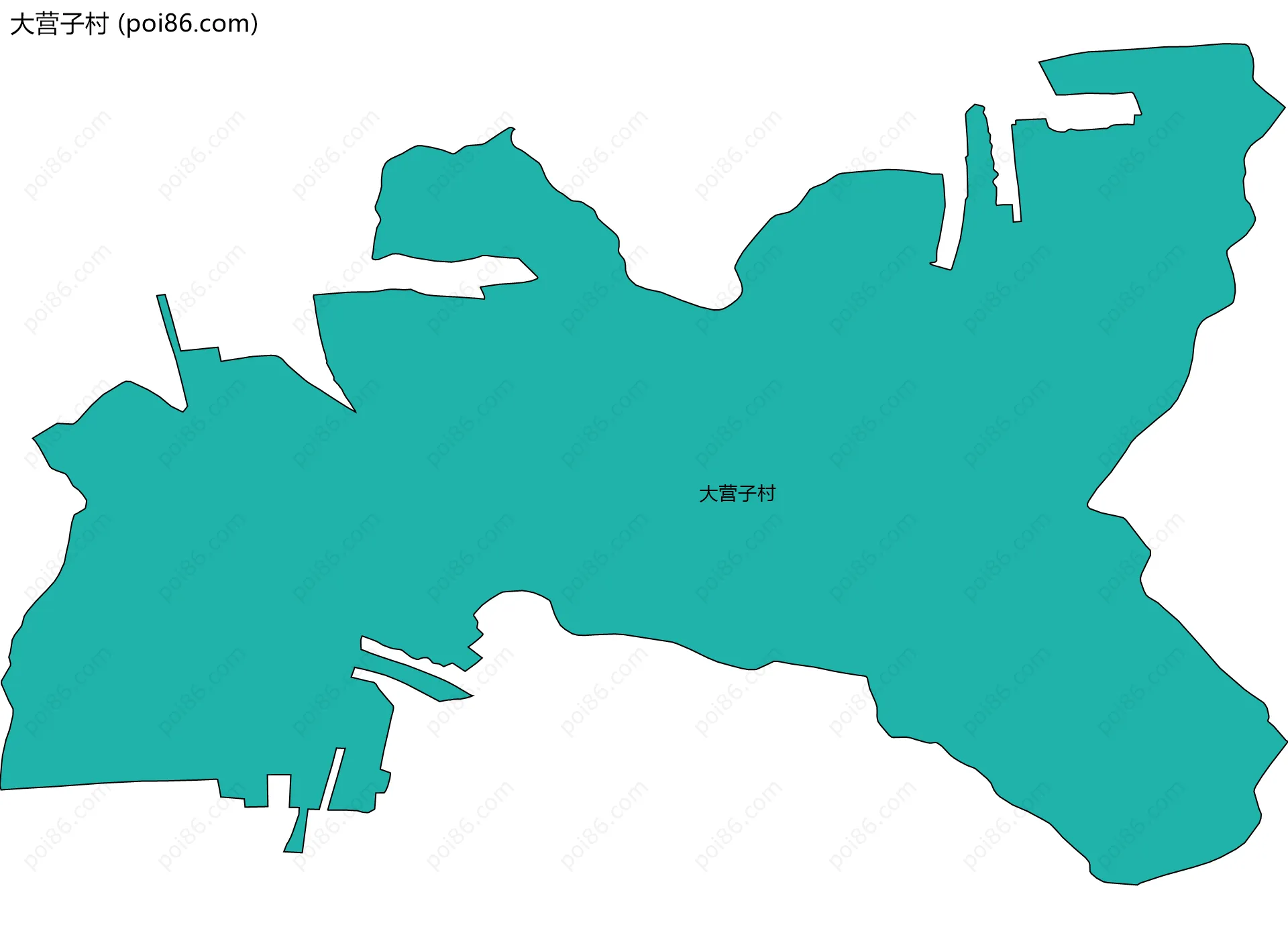 大营子村边界地图