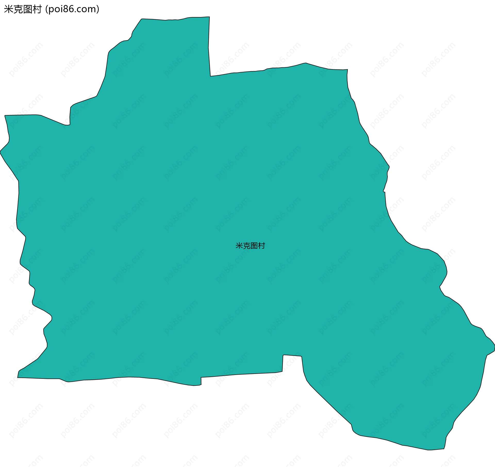 米克图村边界地图