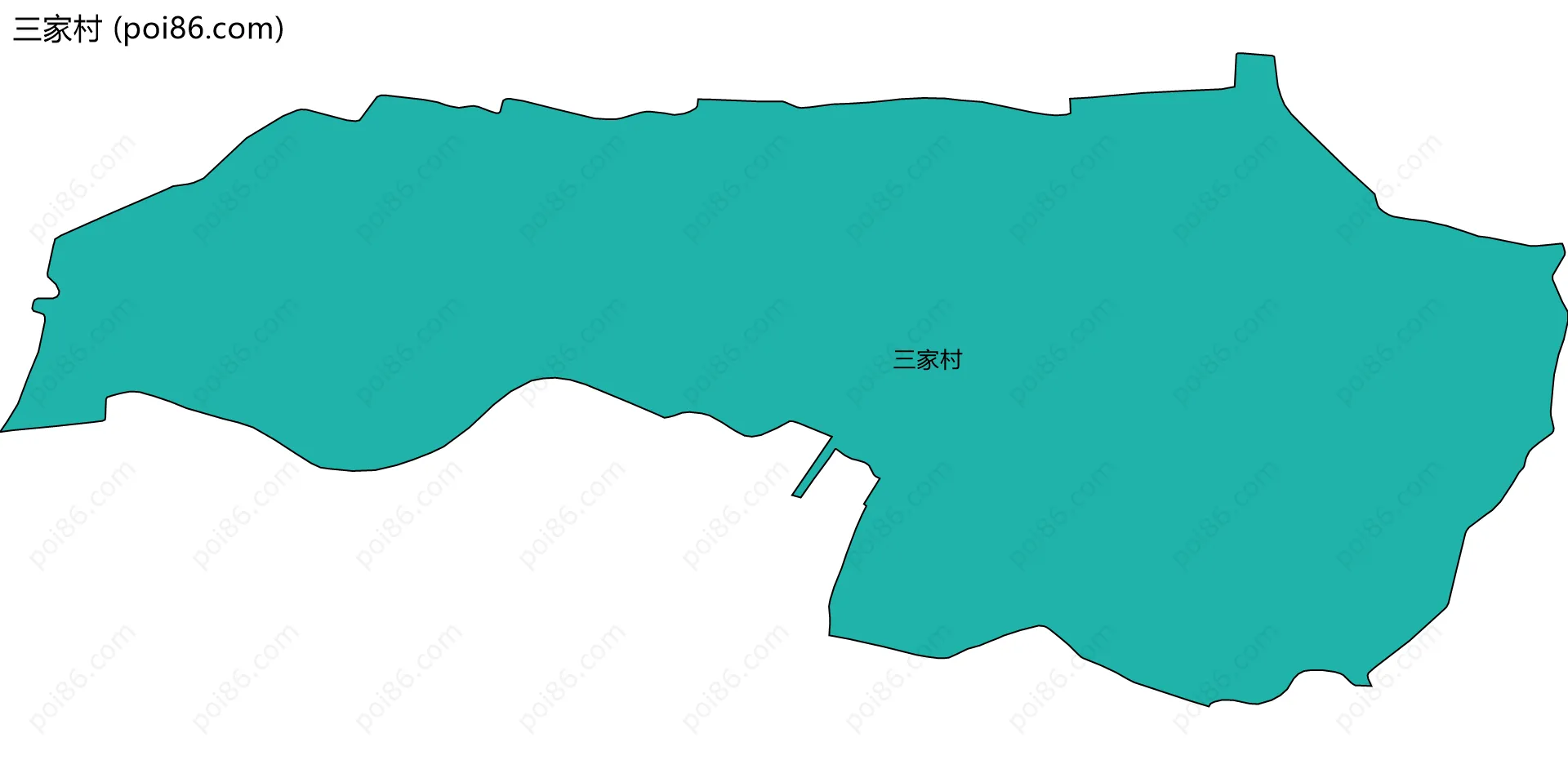 三家村边界地图