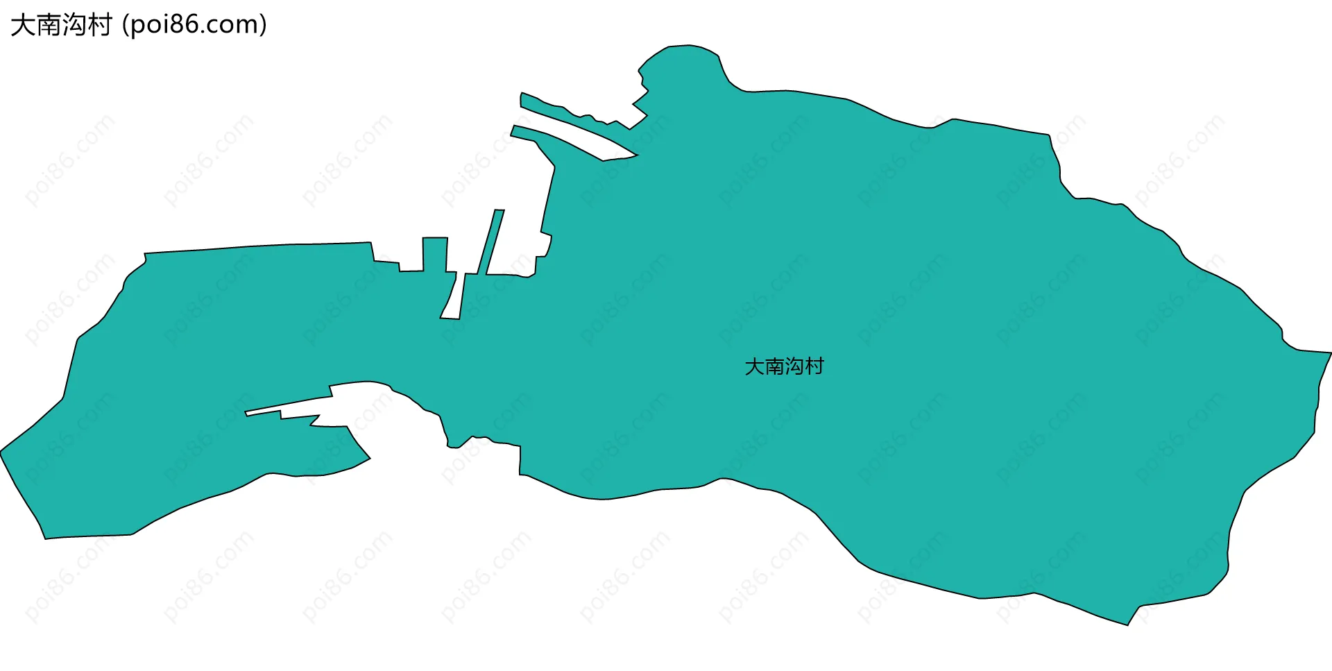 大南沟村边界地图