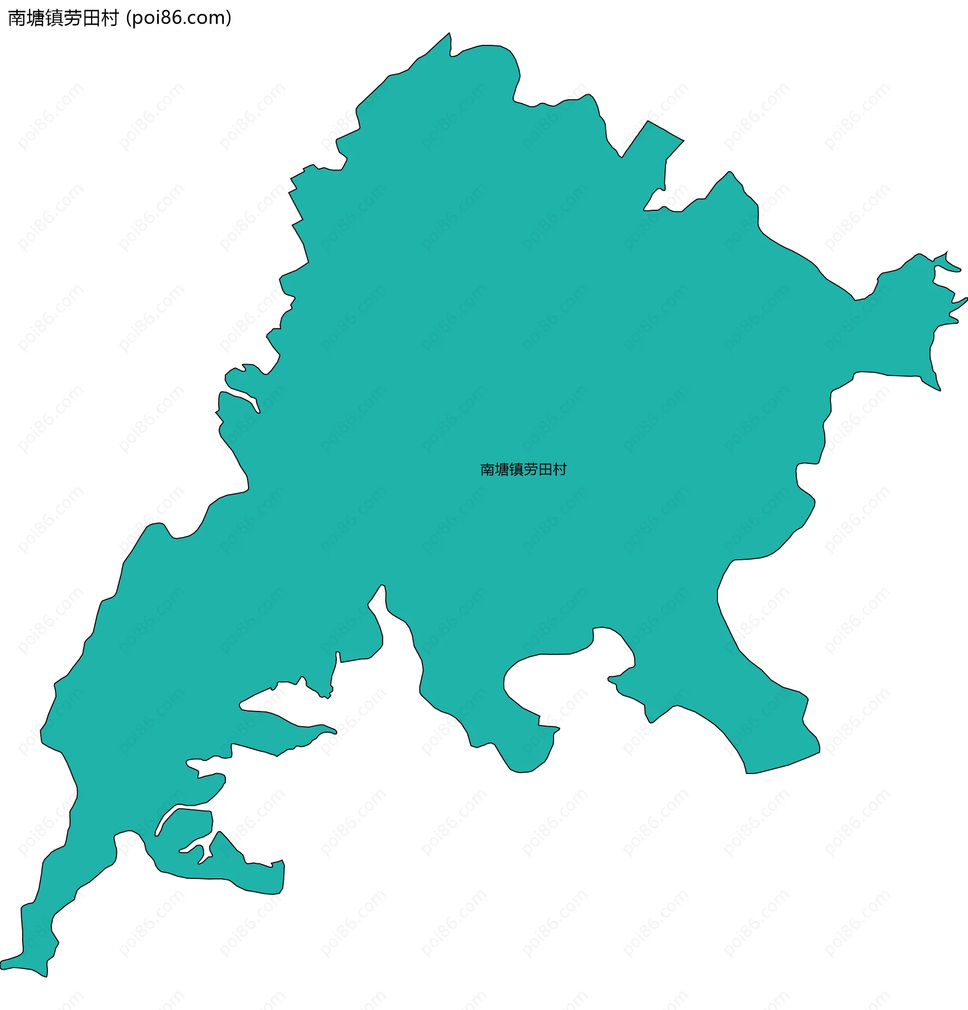 南塘镇劳田村边界地图