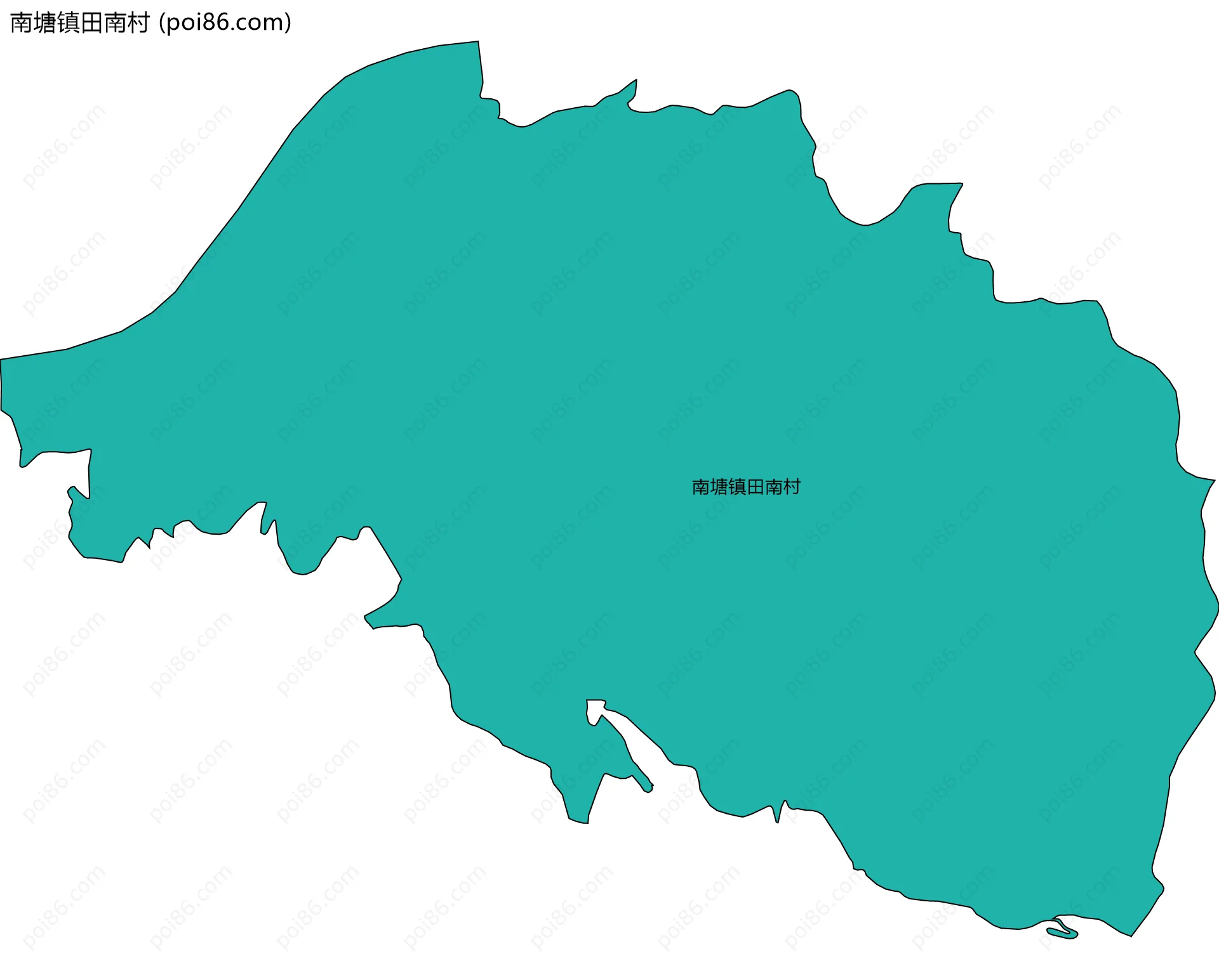 南塘镇田南村边界地图