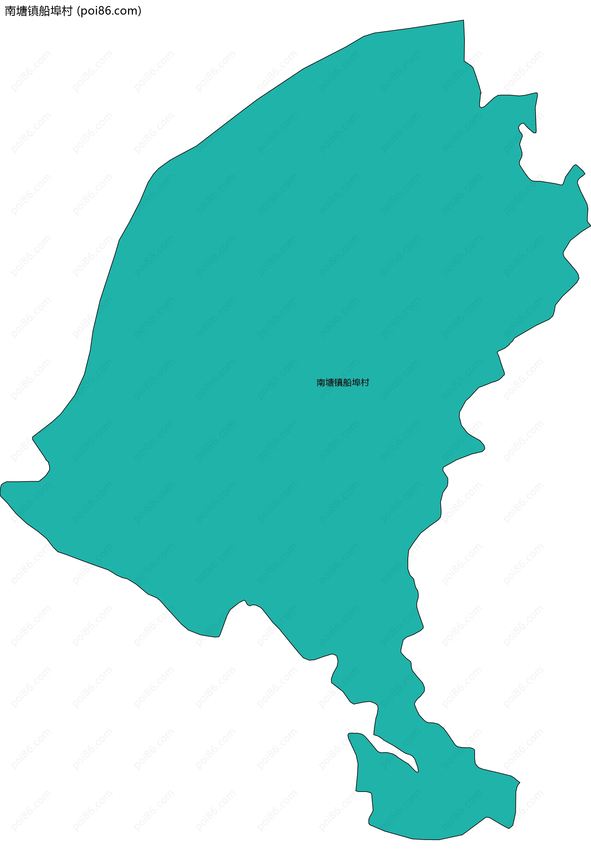 南塘镇船埠村边界地图