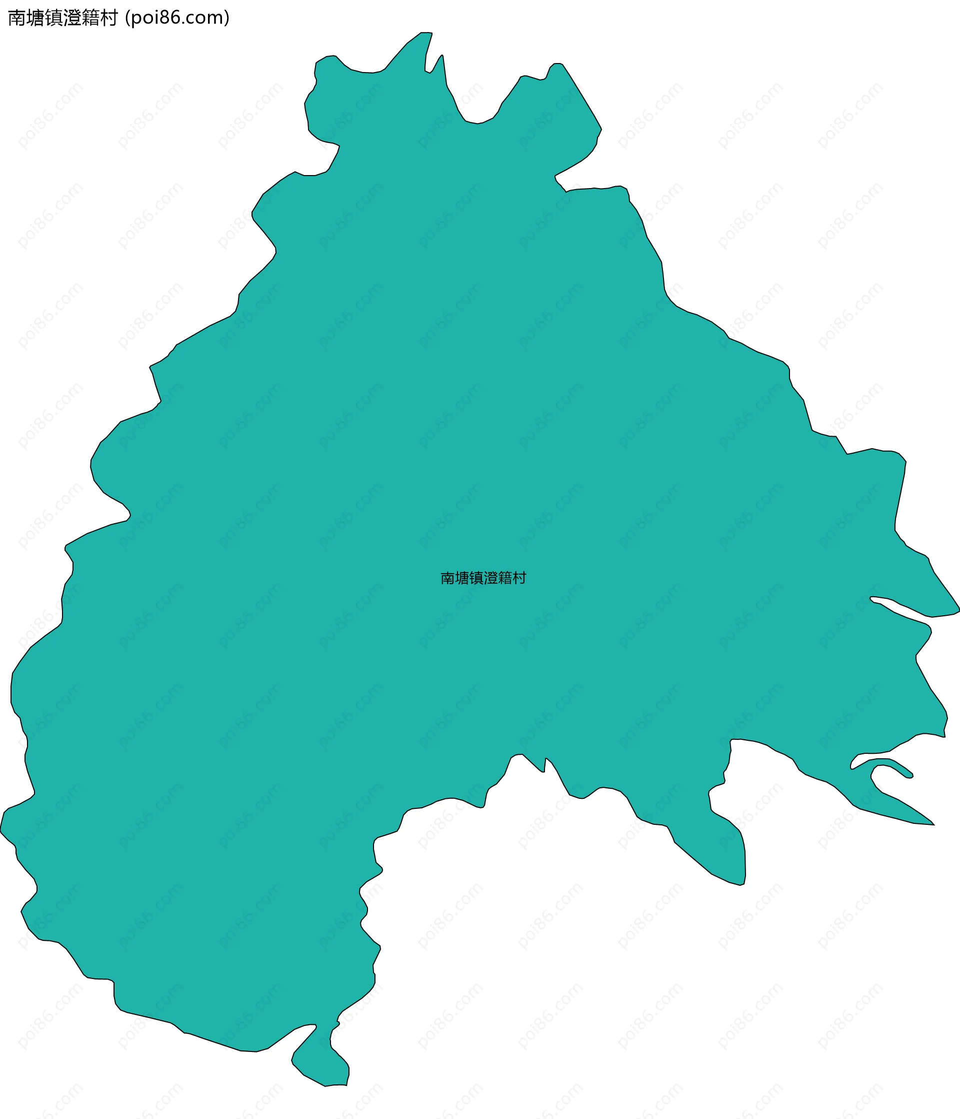 南塘镇澄籍村边界地图