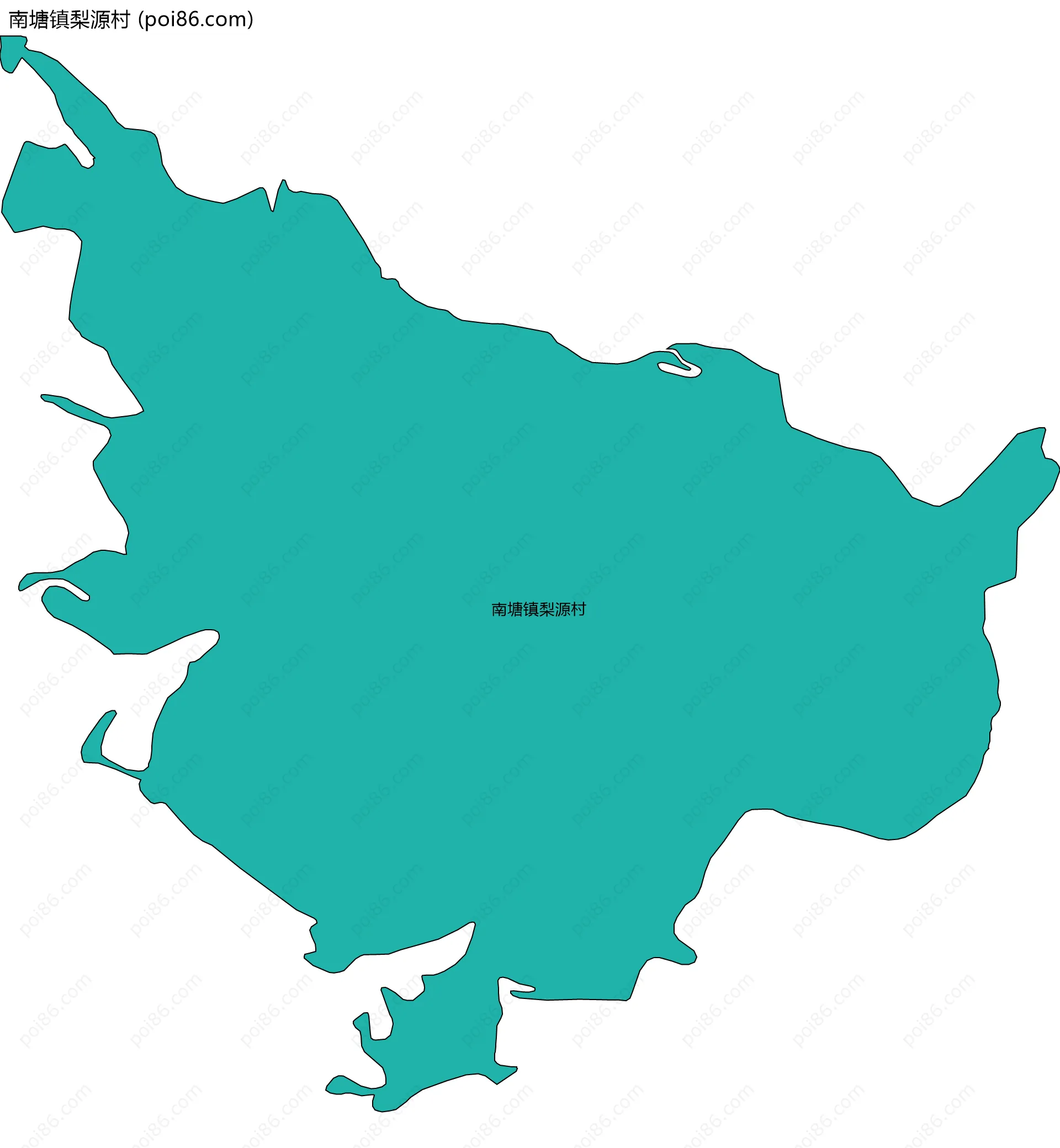 南塘镇梨源村边界地图