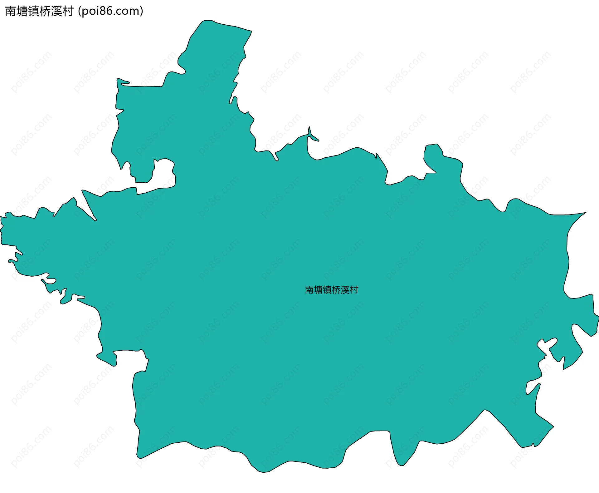 南塘镇桥溪村边界地图