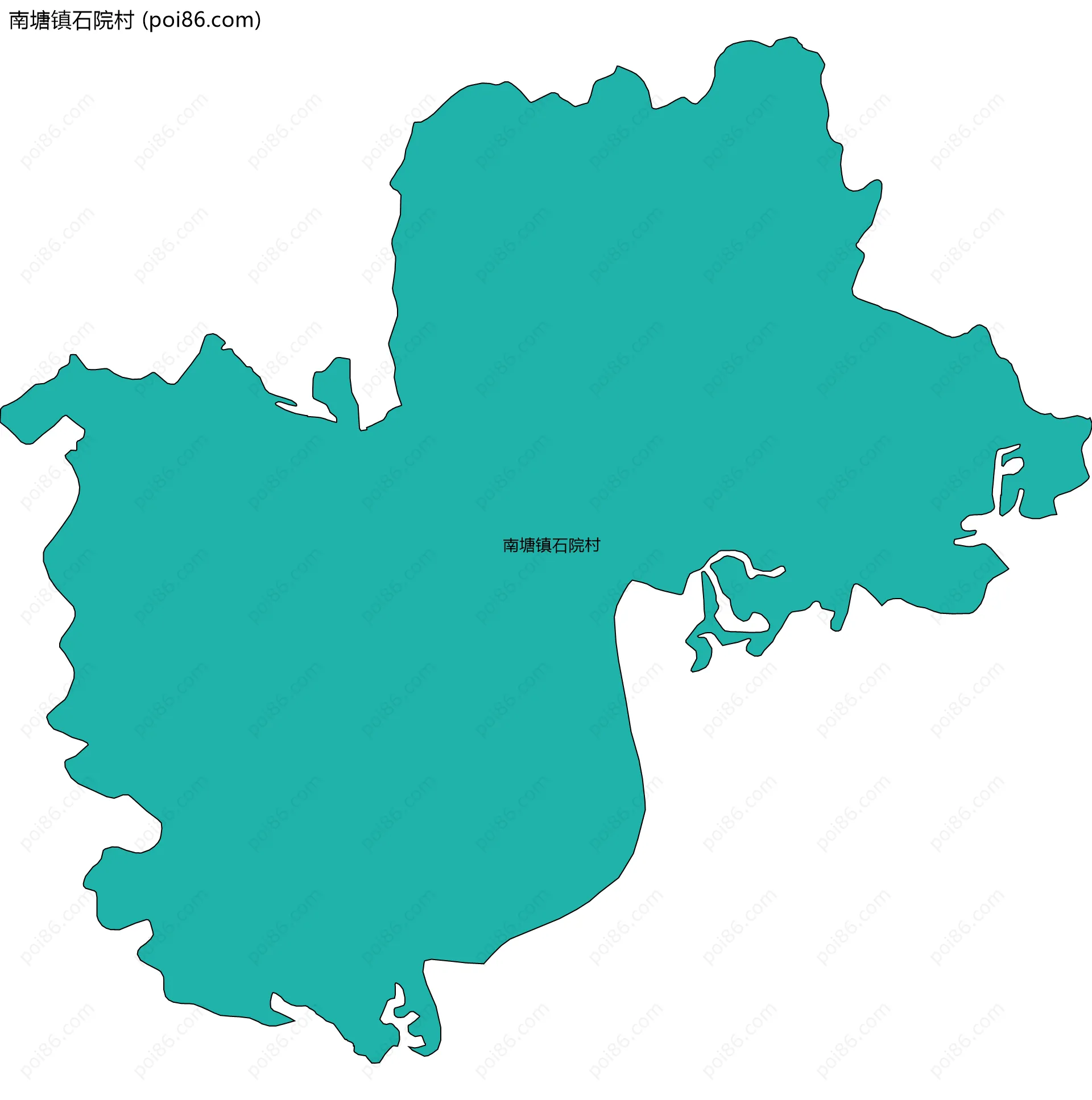 南塘镇石院村边界地图