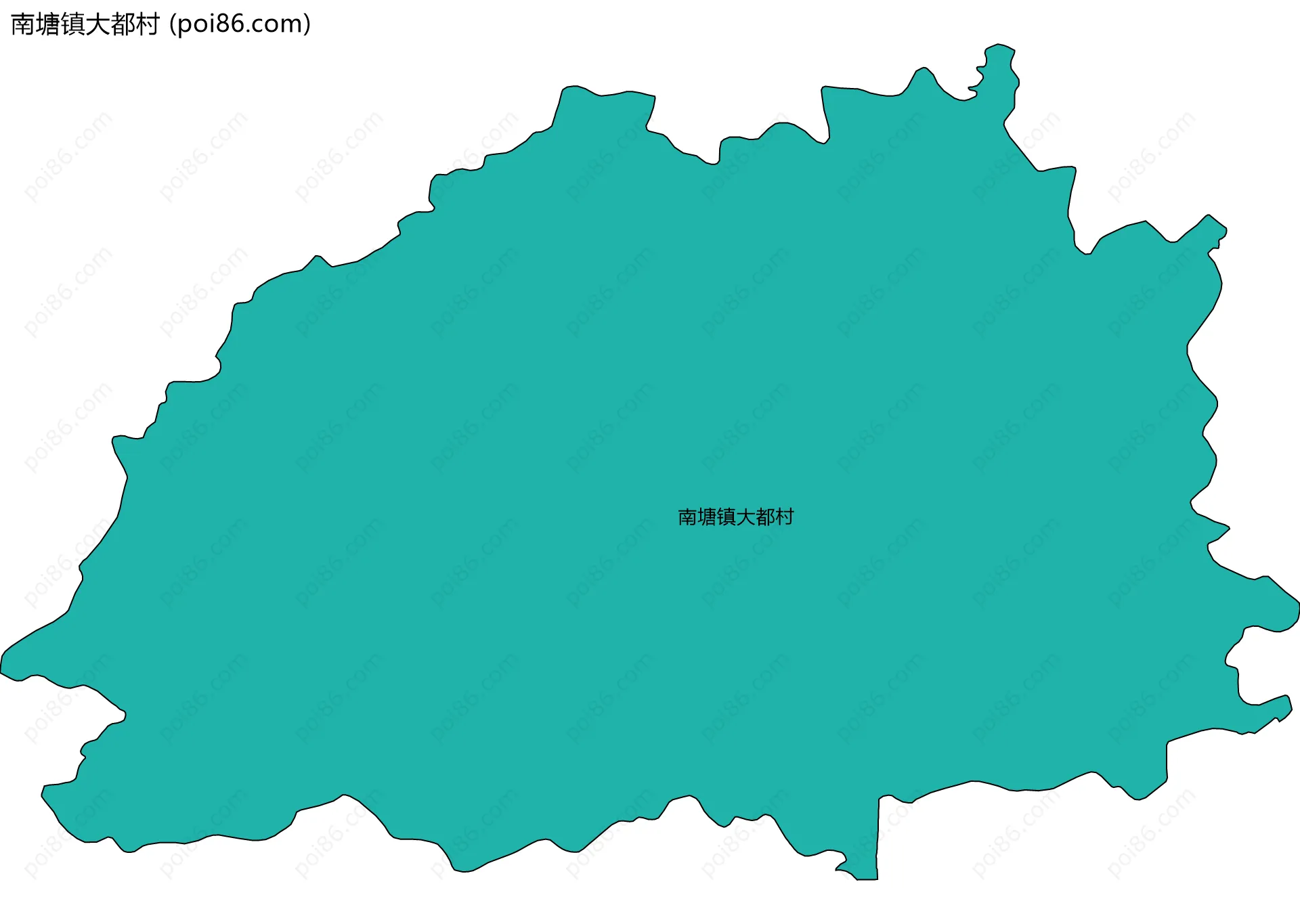 南塘镇大都村边界地图