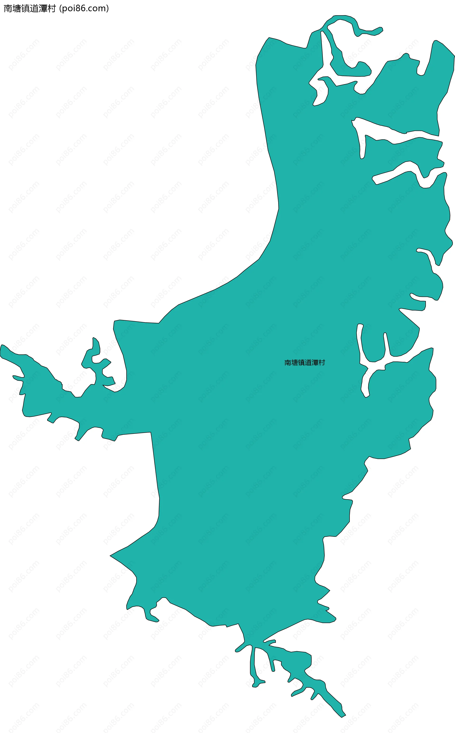 南塘镇道潭村边界地图