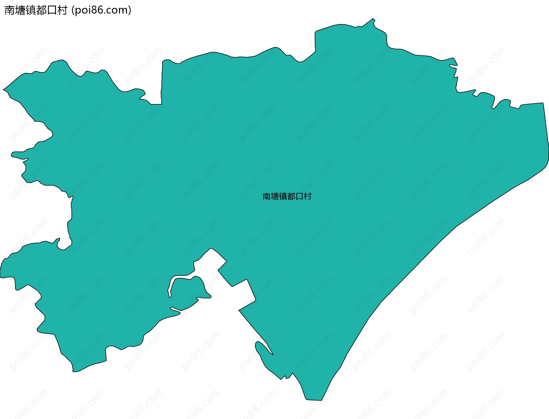 南塘镇都口村边界地图