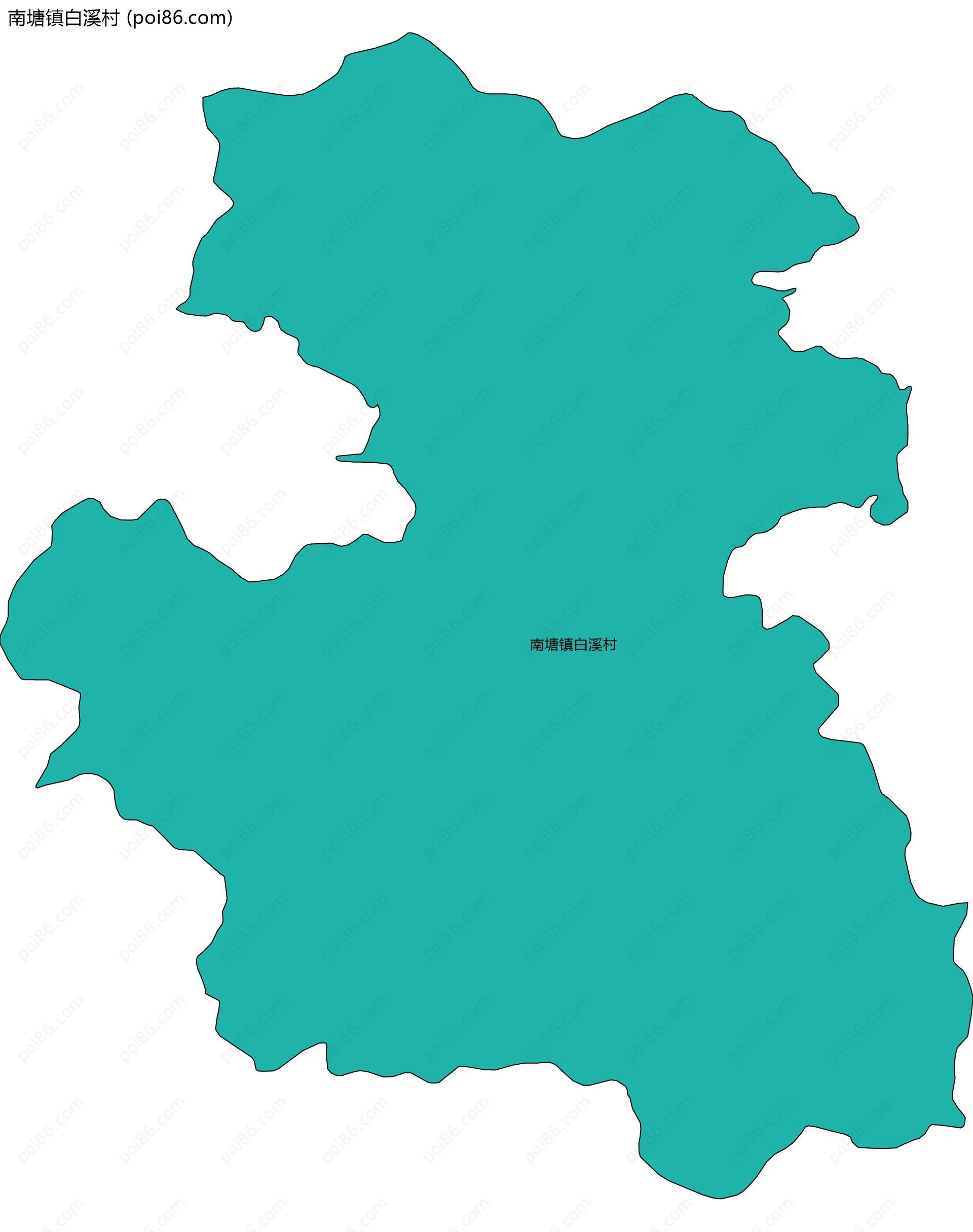 南塘镇白溪村边界地图