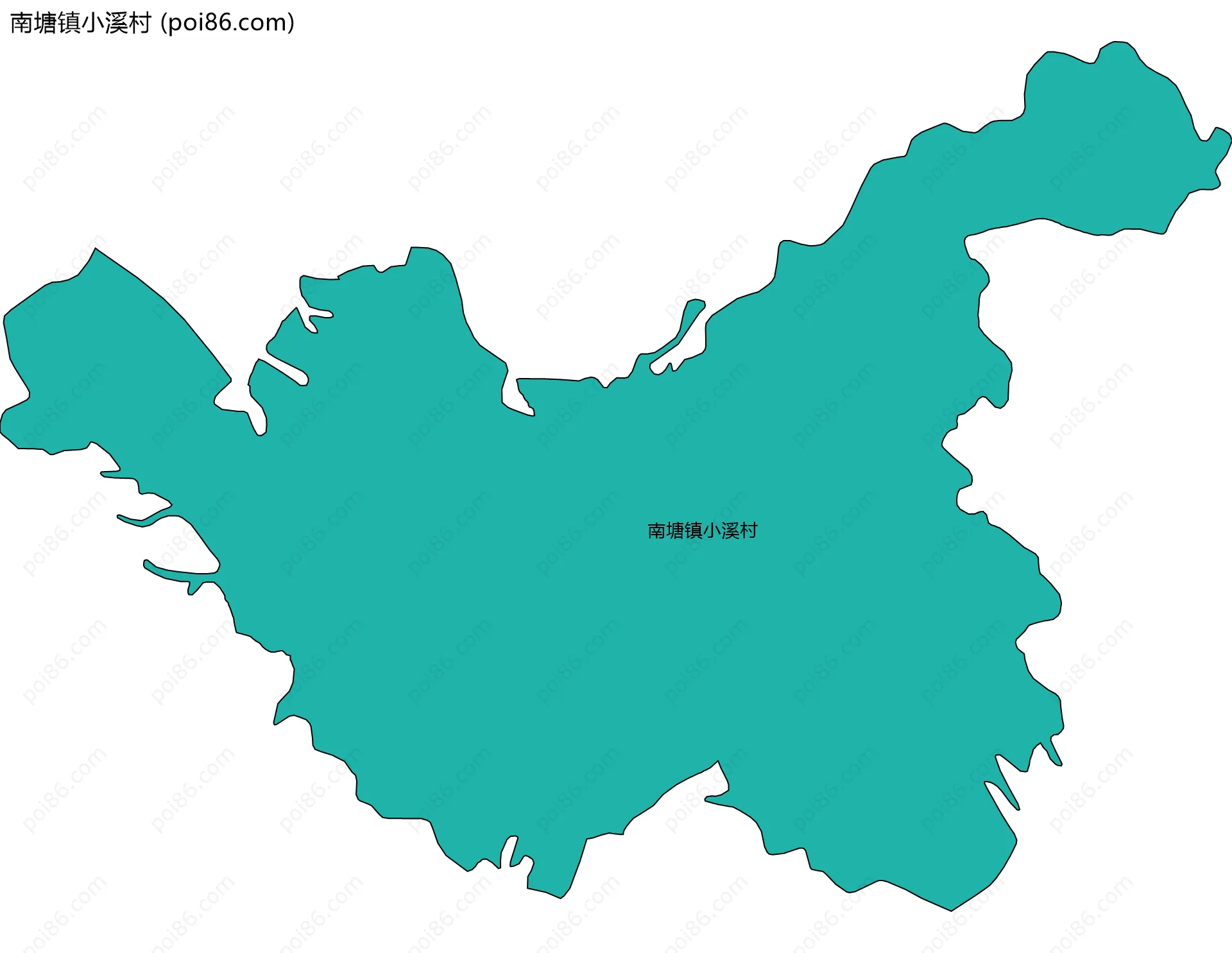 南塘镇小溪村边界地图