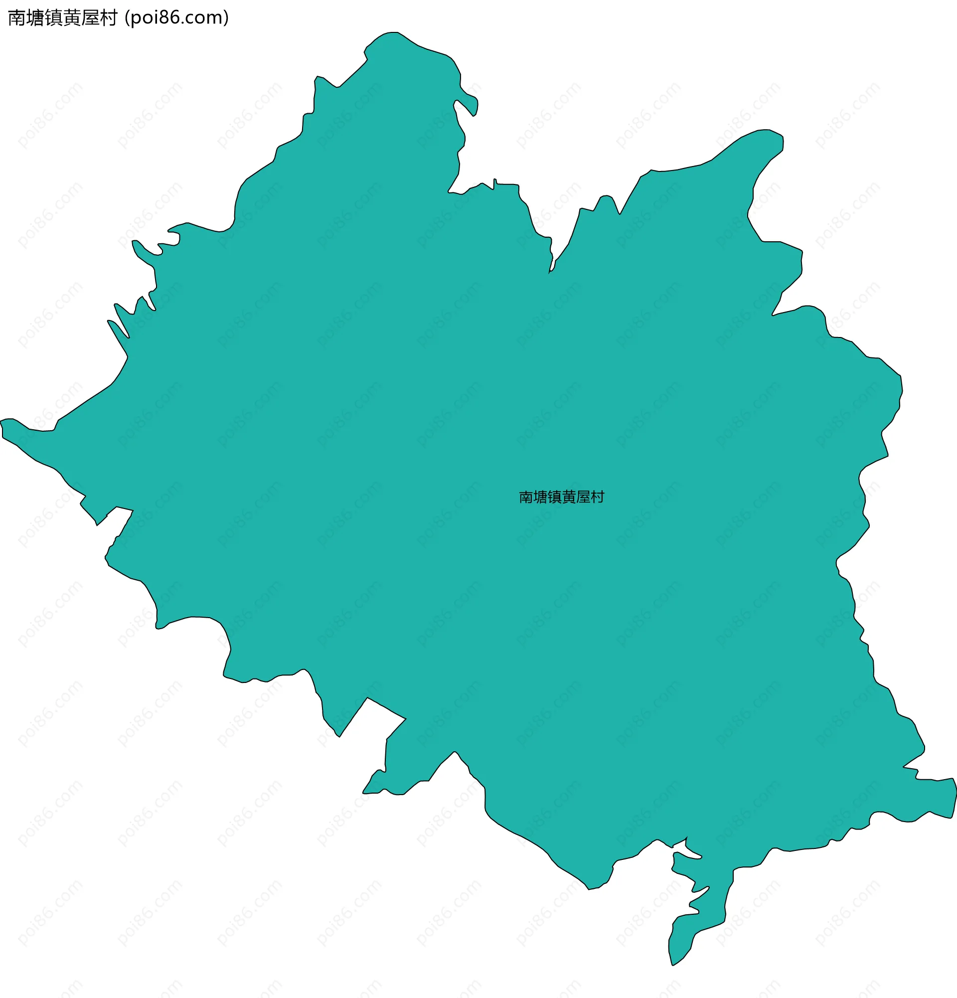 南塘镇黄屋村边界地图