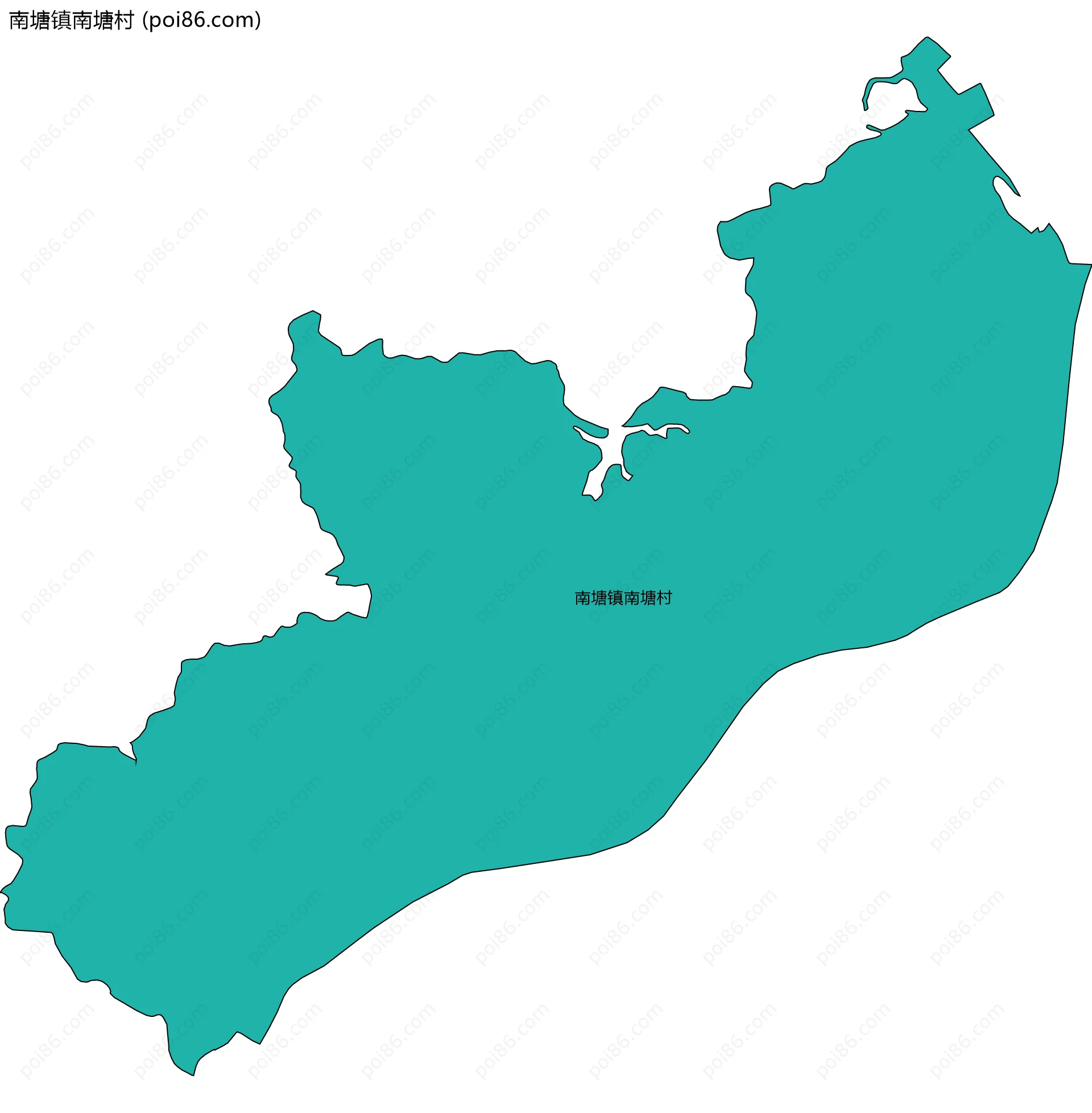 南塘镇南塘村边界地图