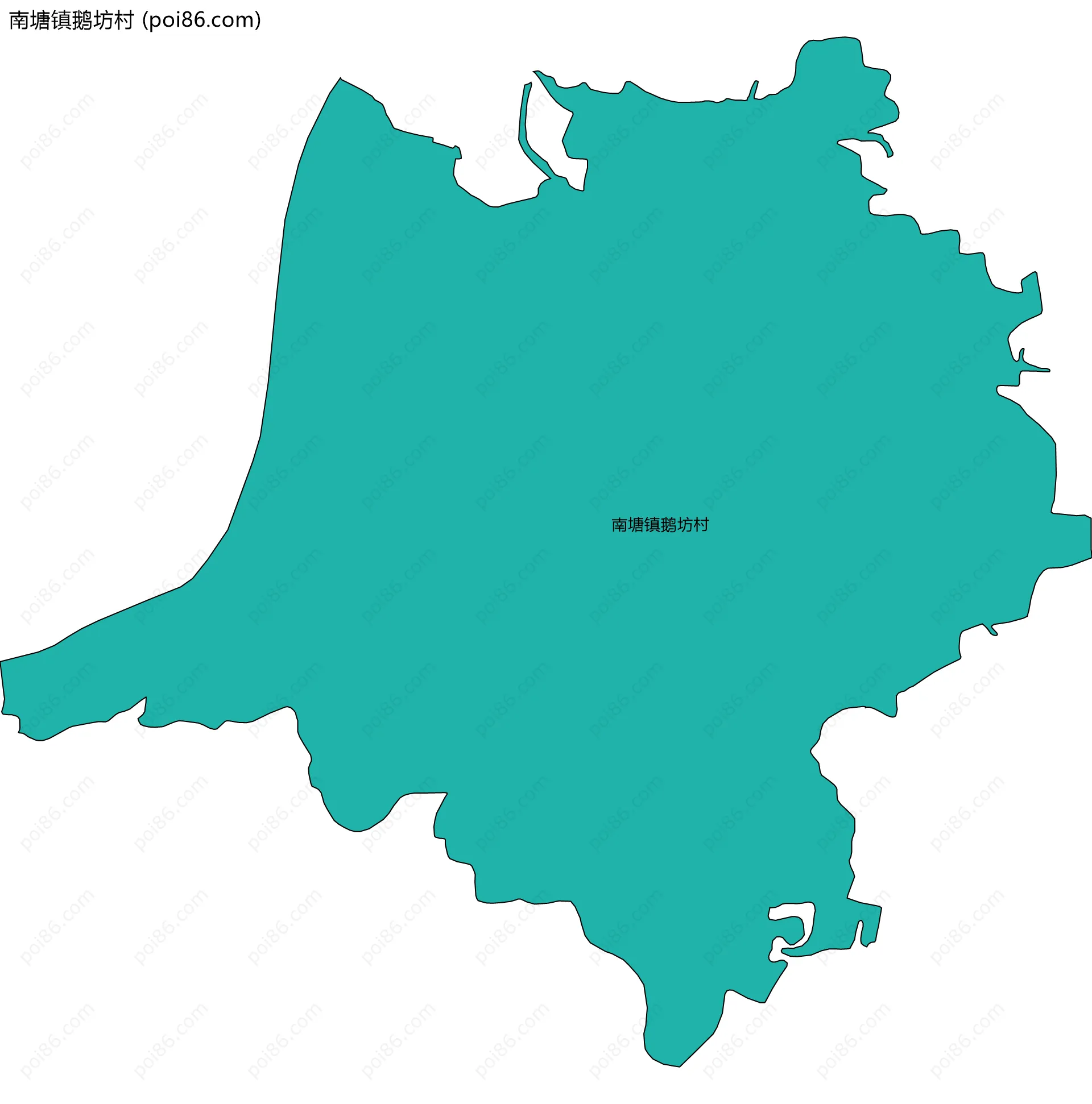 南塘镇鹅坊村边界地图