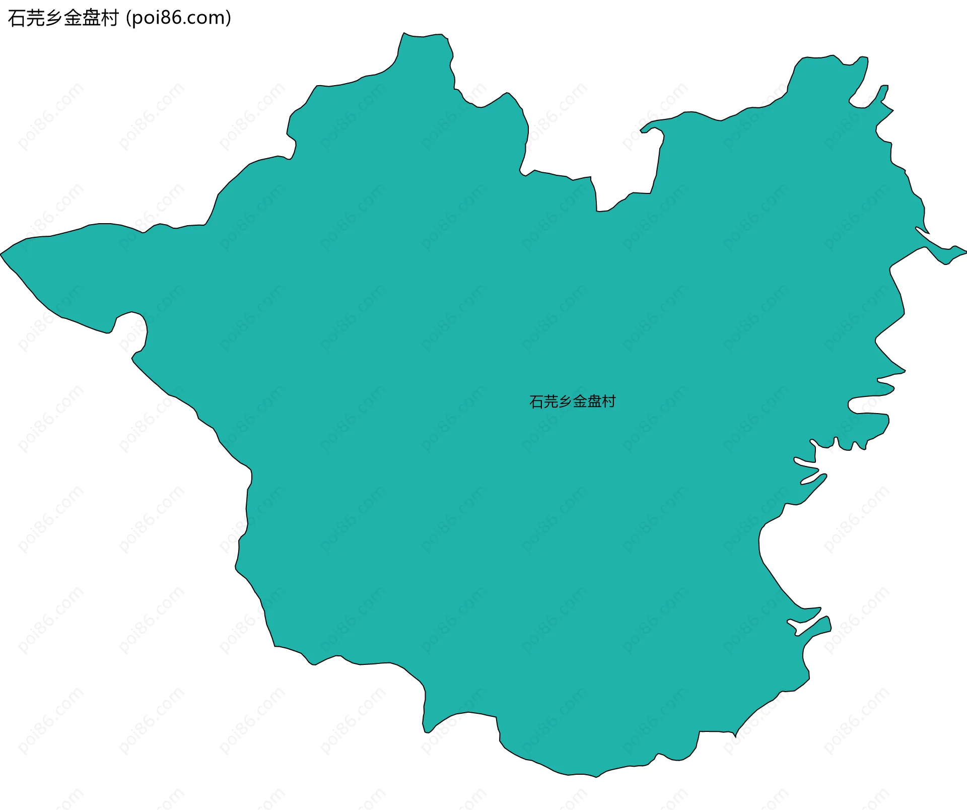 石芫乡金盘村边界地图