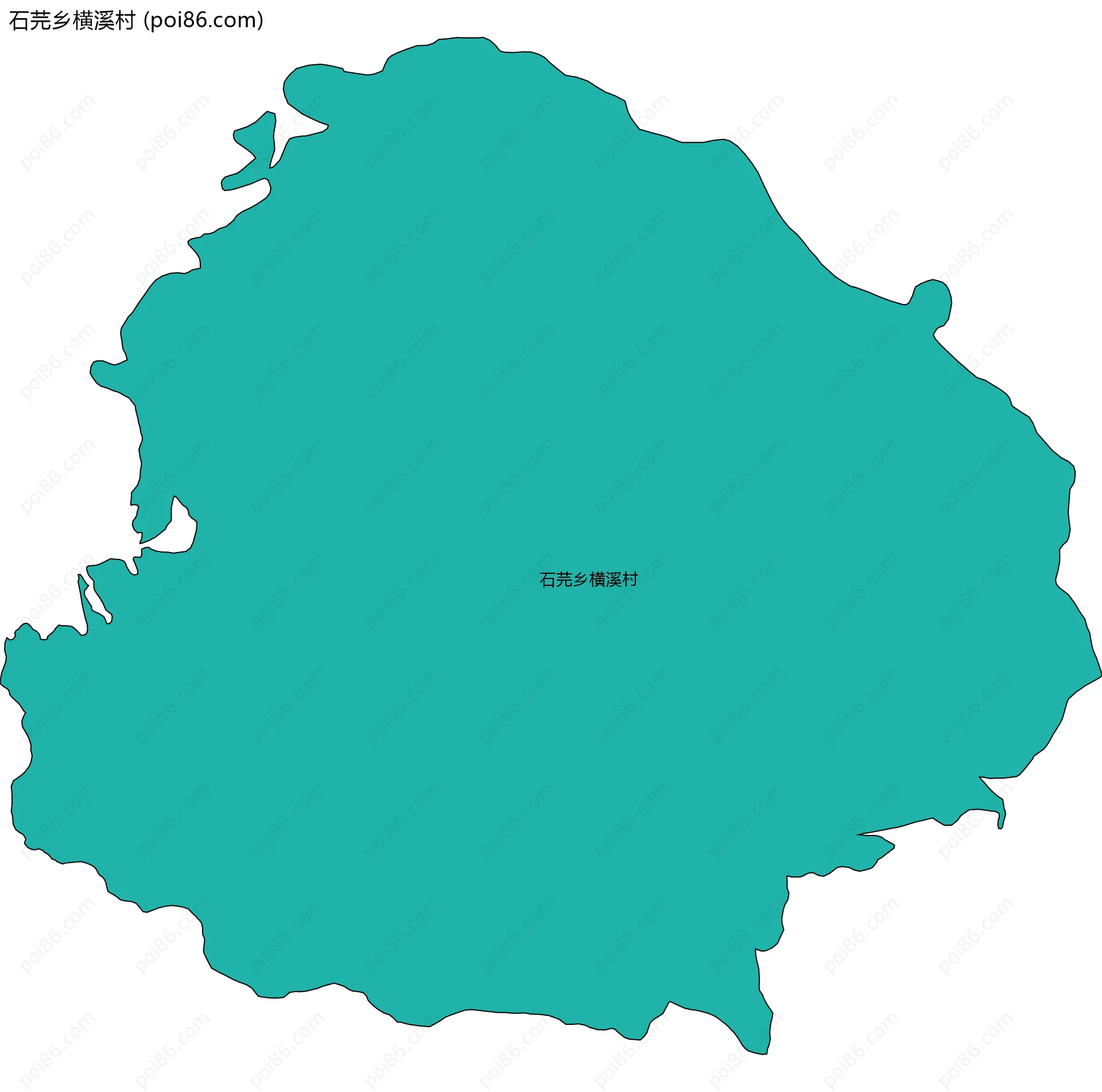 石芫乡横溪村边界地图