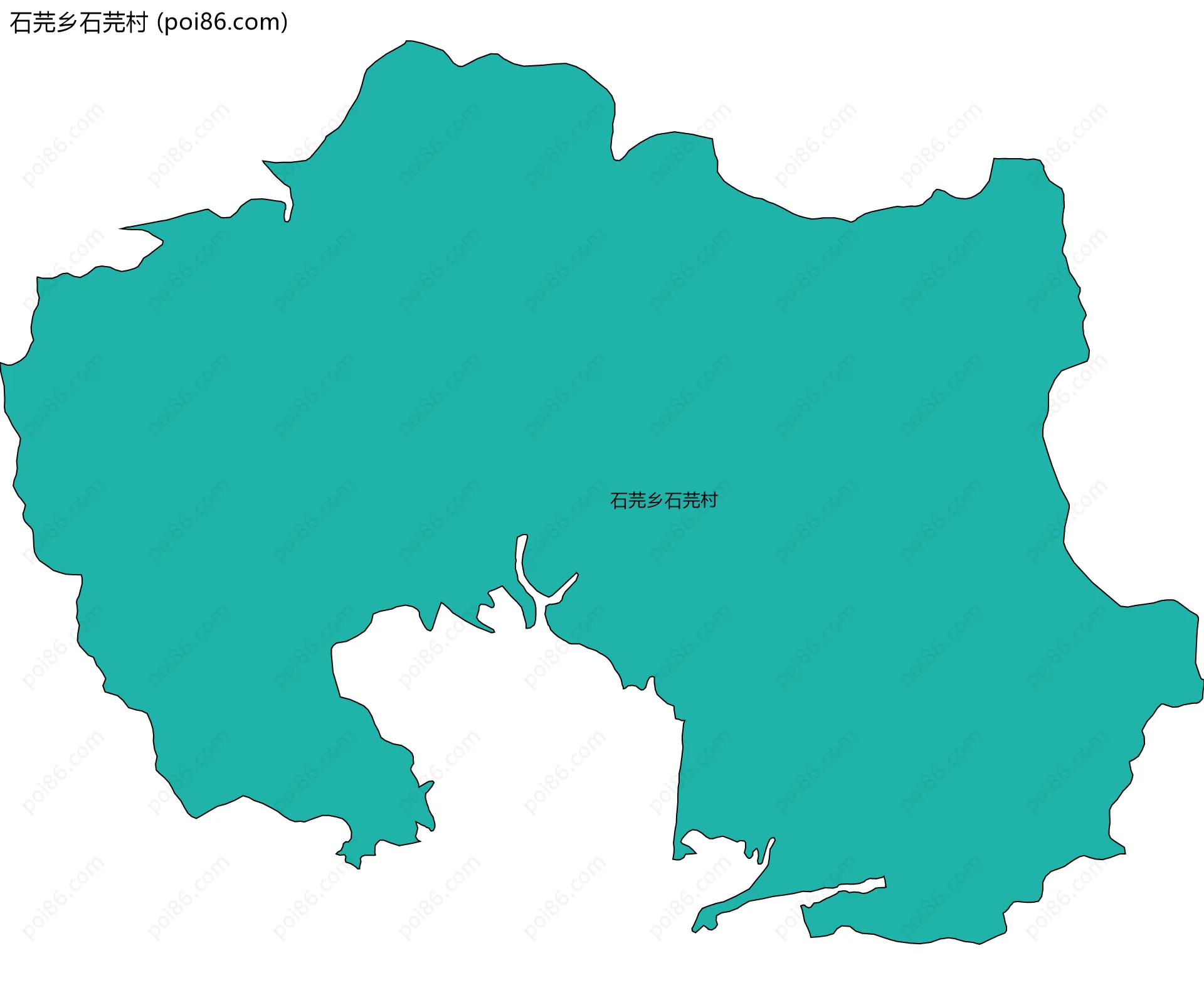 石芫乡石芫村边界地图