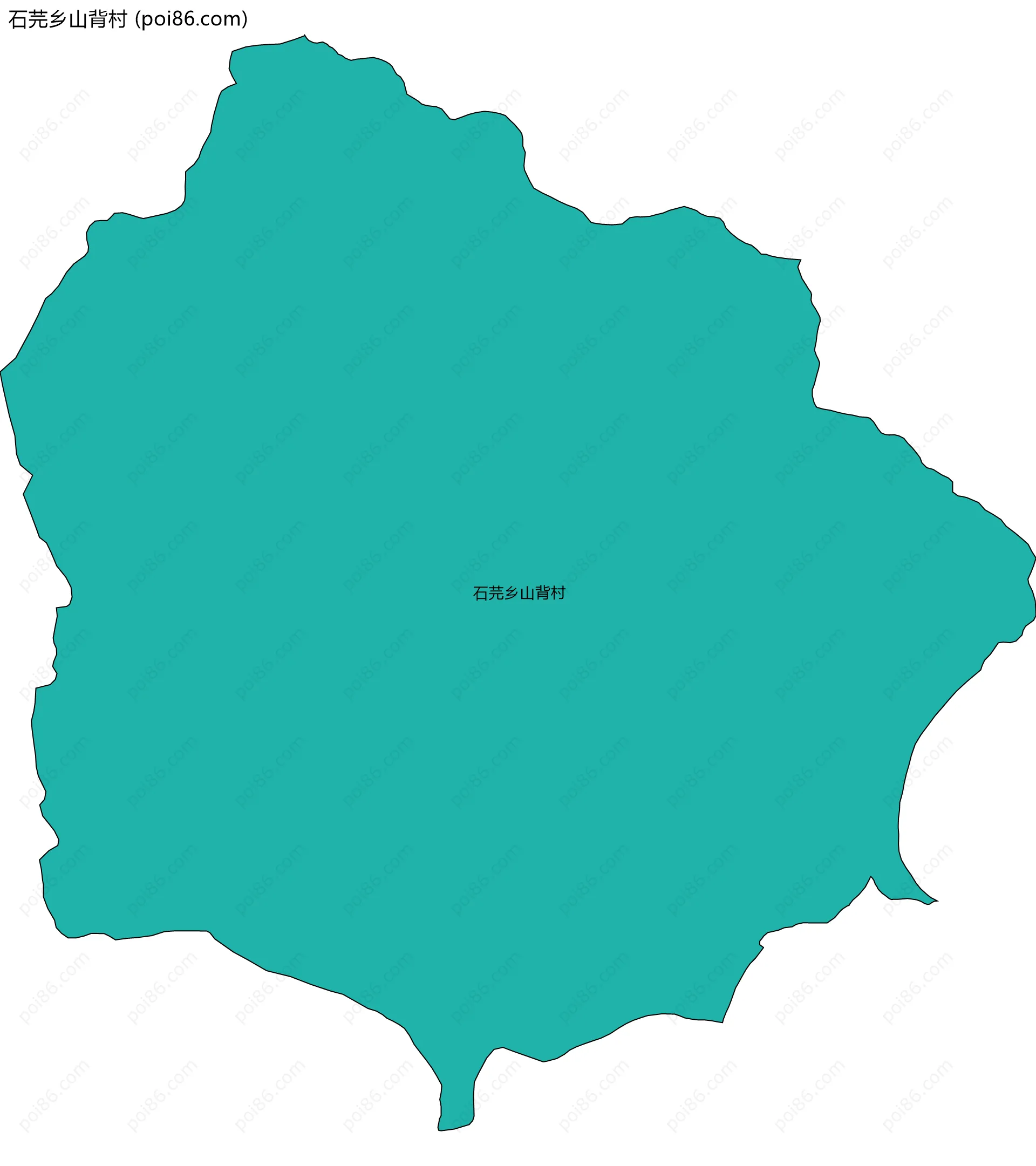 石芫乡山背村边界地图