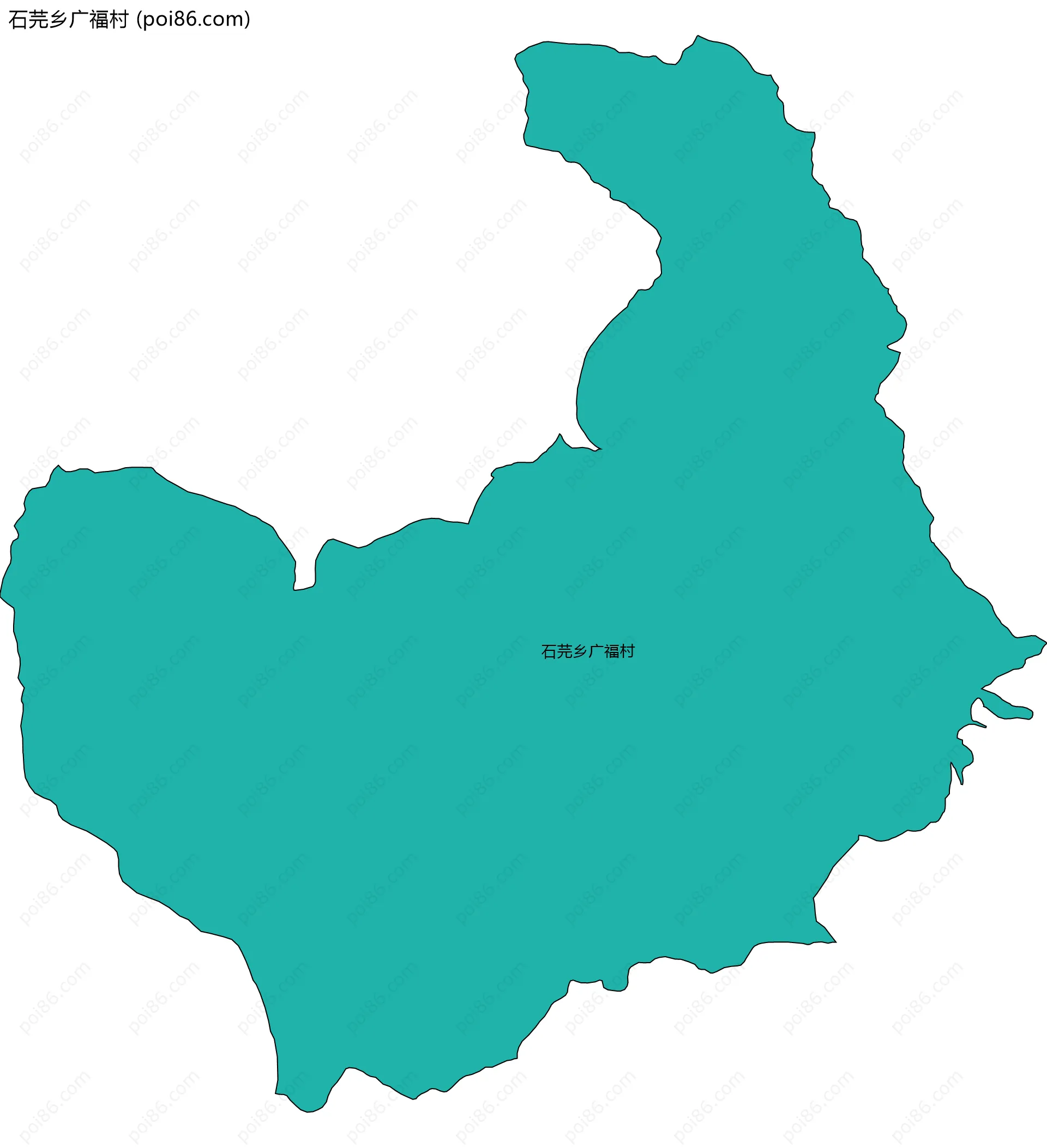 石芫乡广福村边界地图
