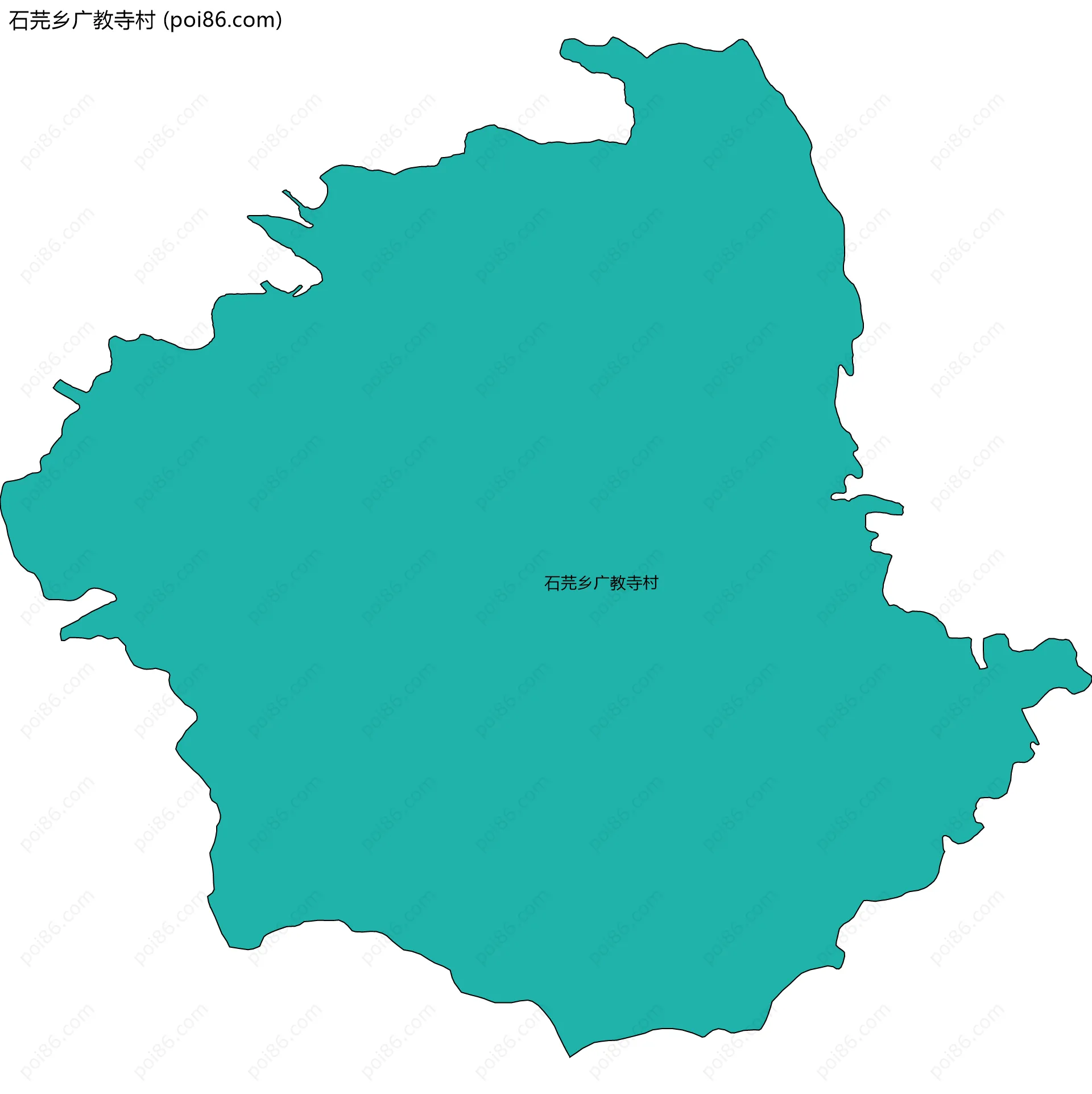 石芫乡广教寺村边界地图