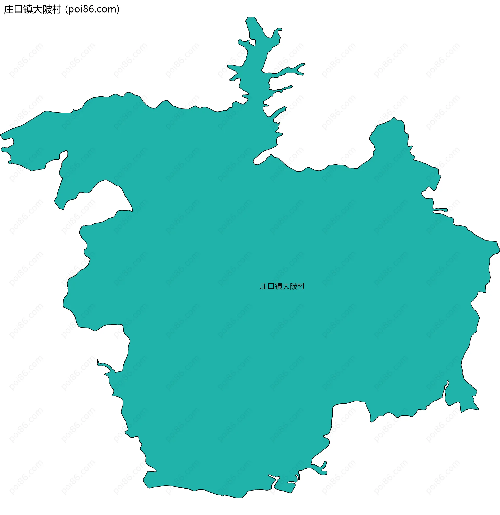 庄口镇大陂村边界地图