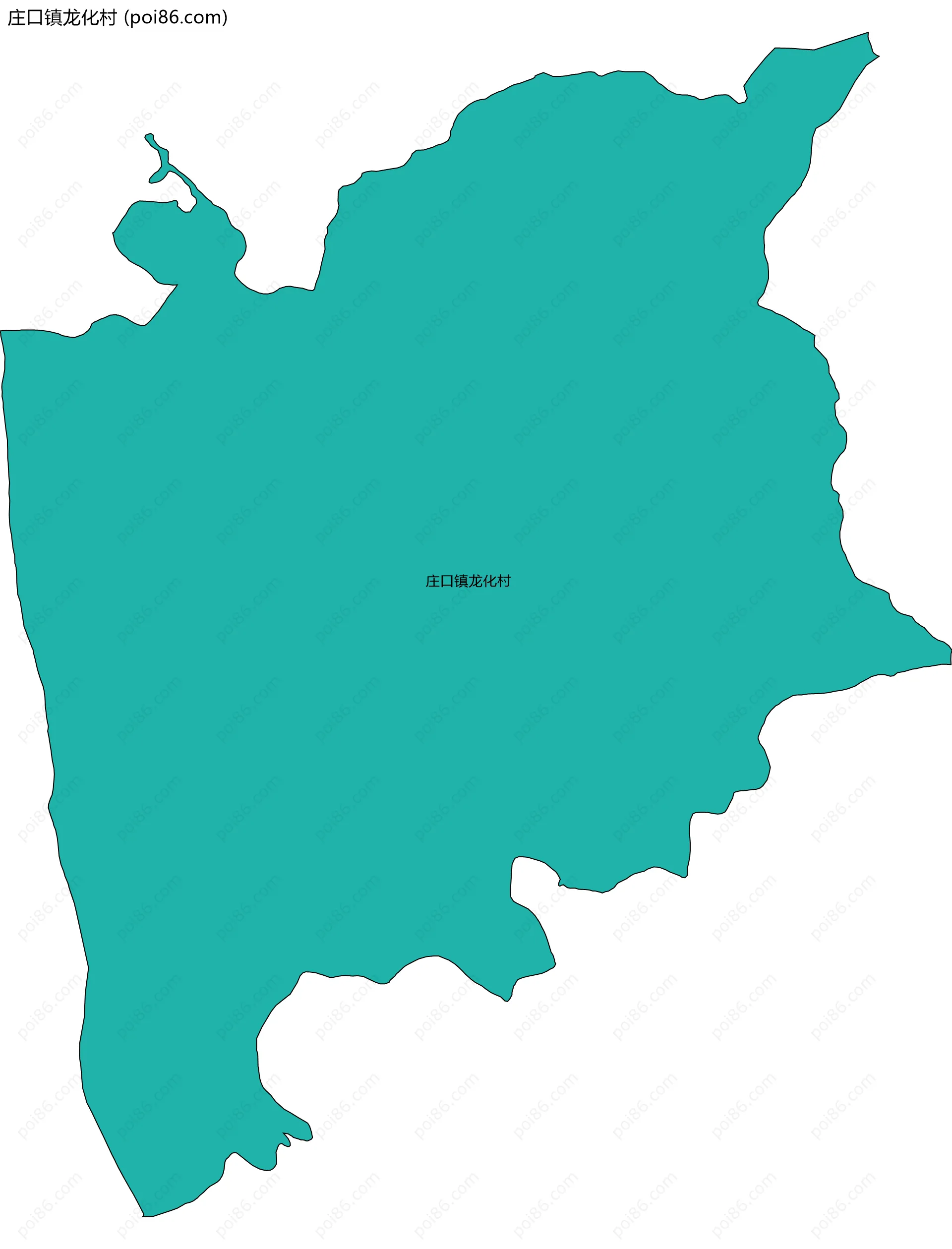 庄口镇龙化村边界地图