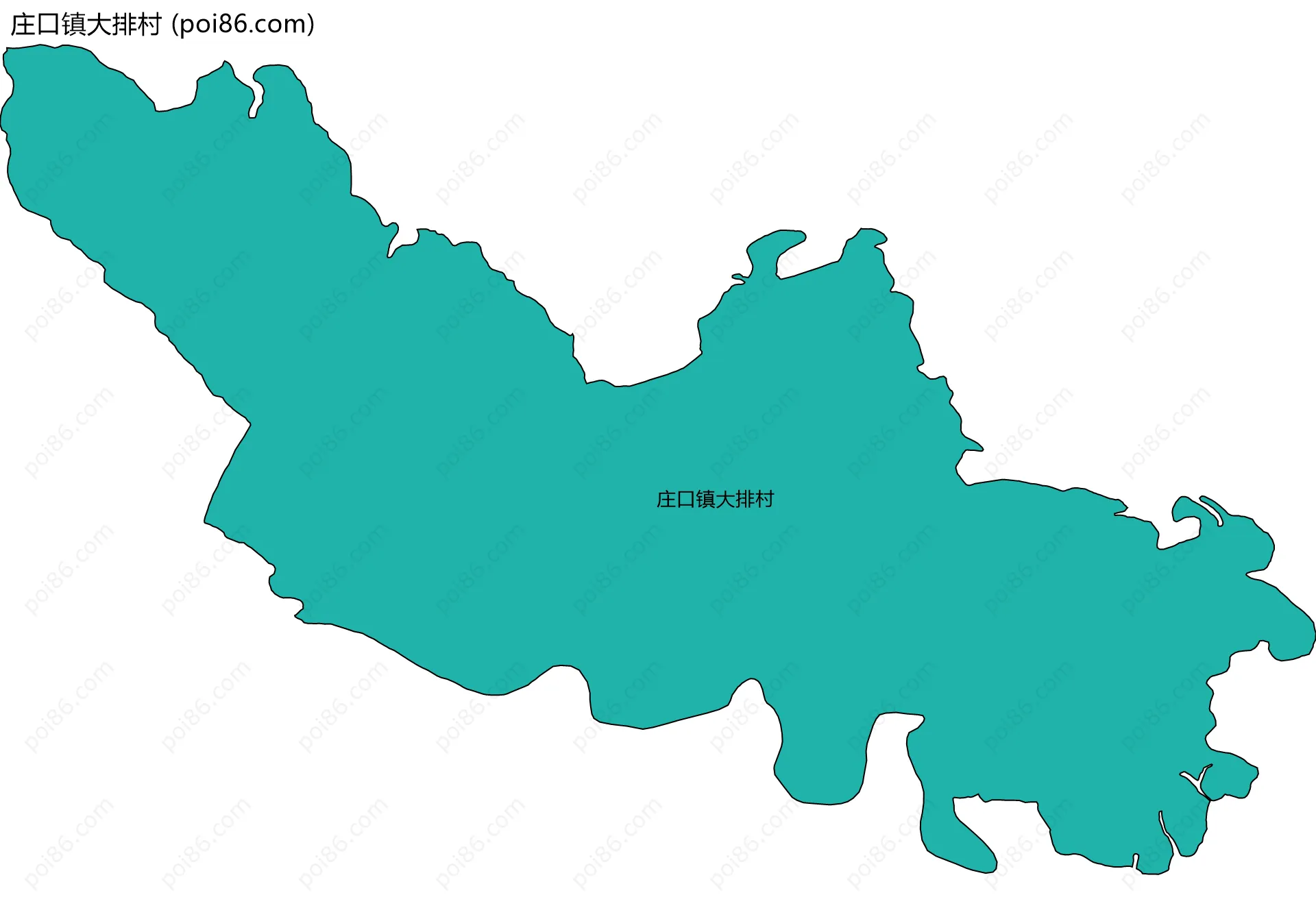 庄口镇大排村边界地图