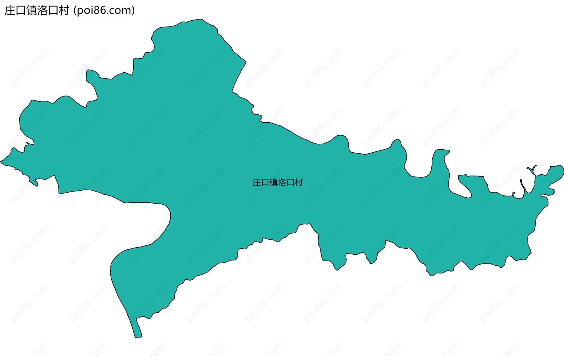 庄口镇洛口村边界地图