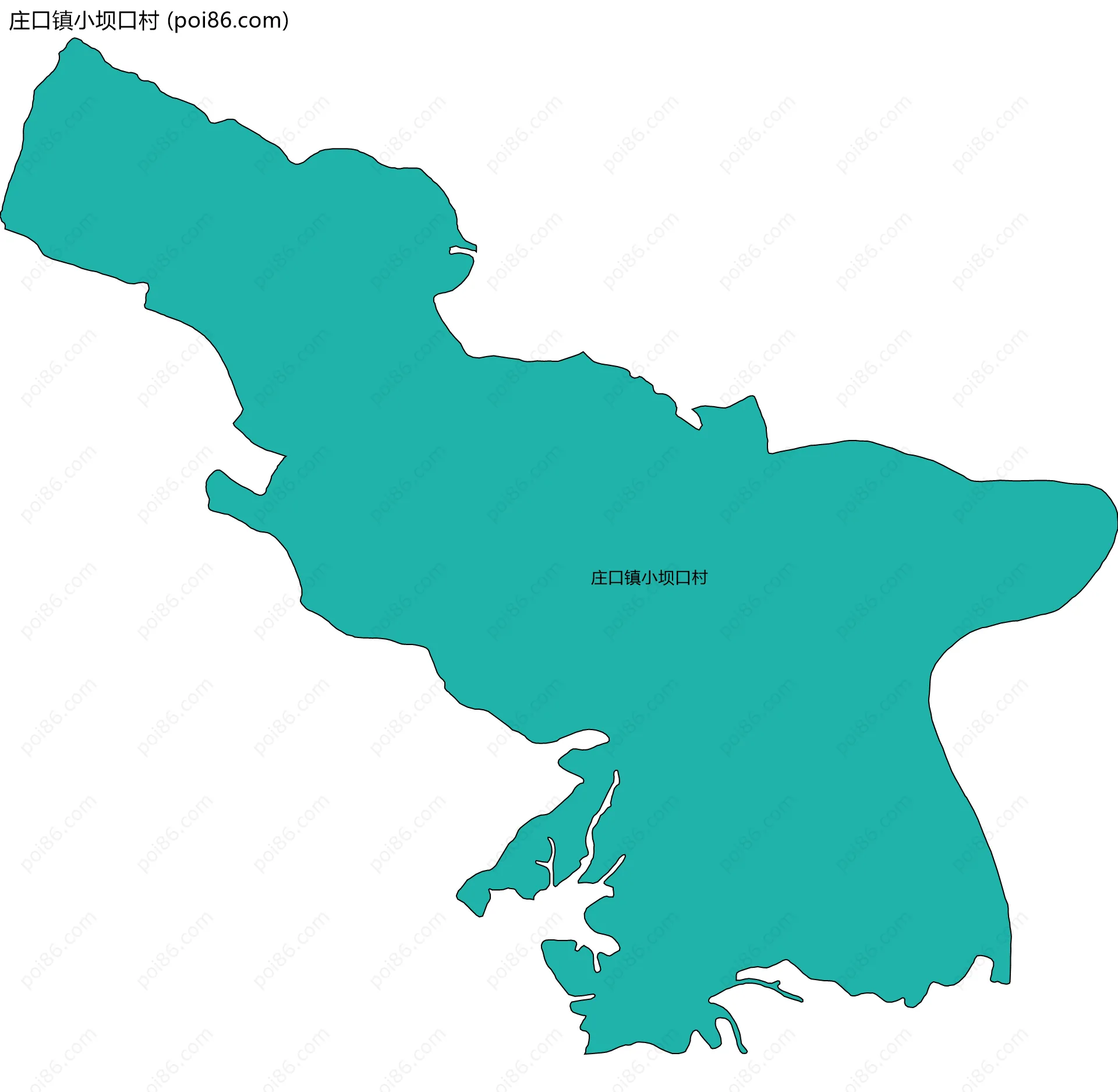 庄口镇小坝口村边界地图